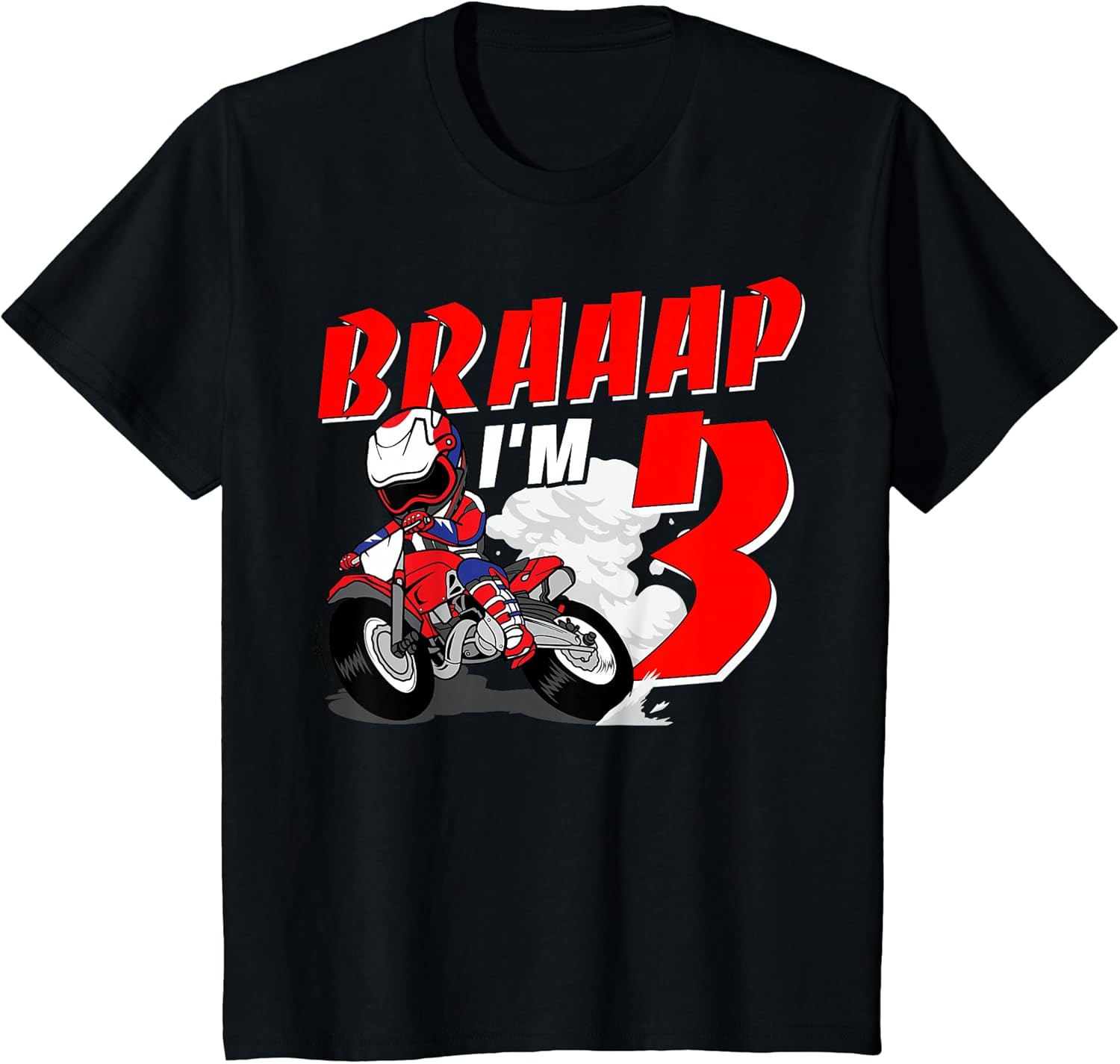 Birthday Braaap Dirt Bike Theme Party - Adult & Kids T-Shirts, Sweatshirts & Hoodies apparel design preview 1