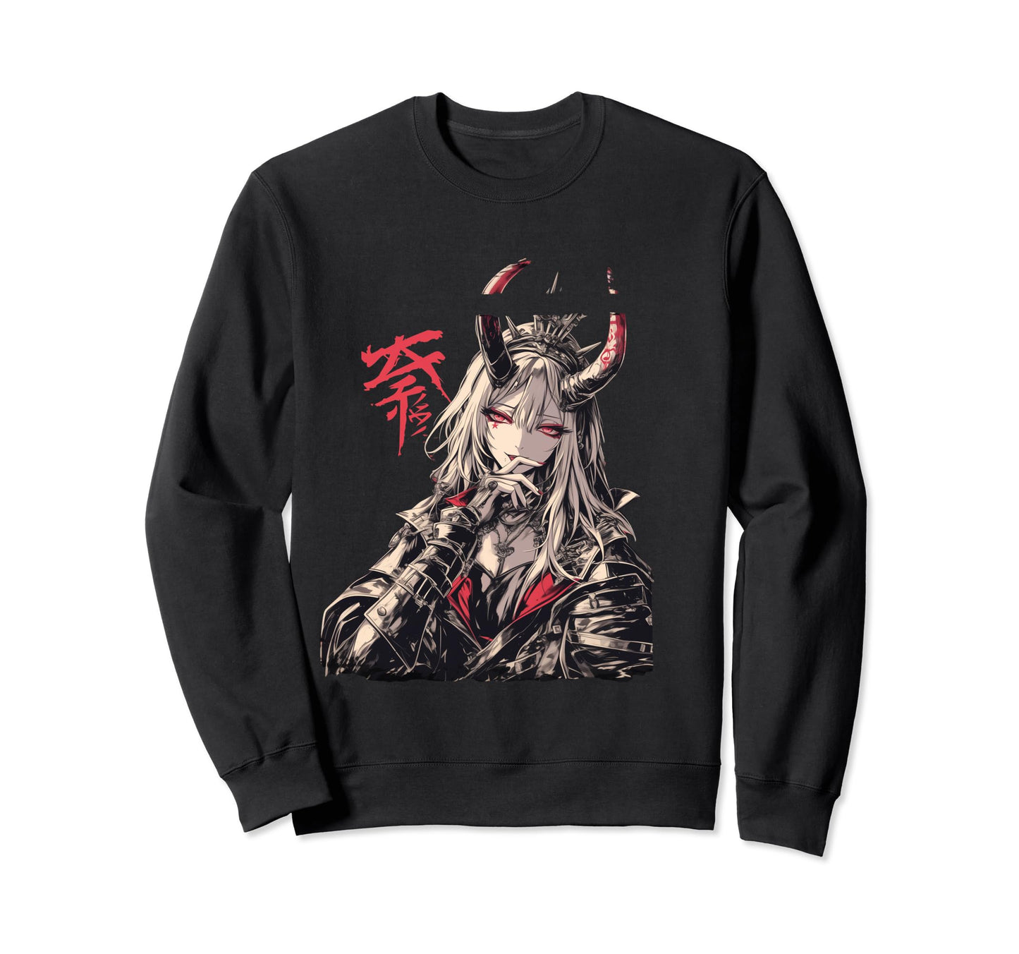 Goth Grunge Demon Anime Waifu Sweatshirt - Aesthetic Graphic Men Women - T-Shirt, Sweatshirt, Hoodie