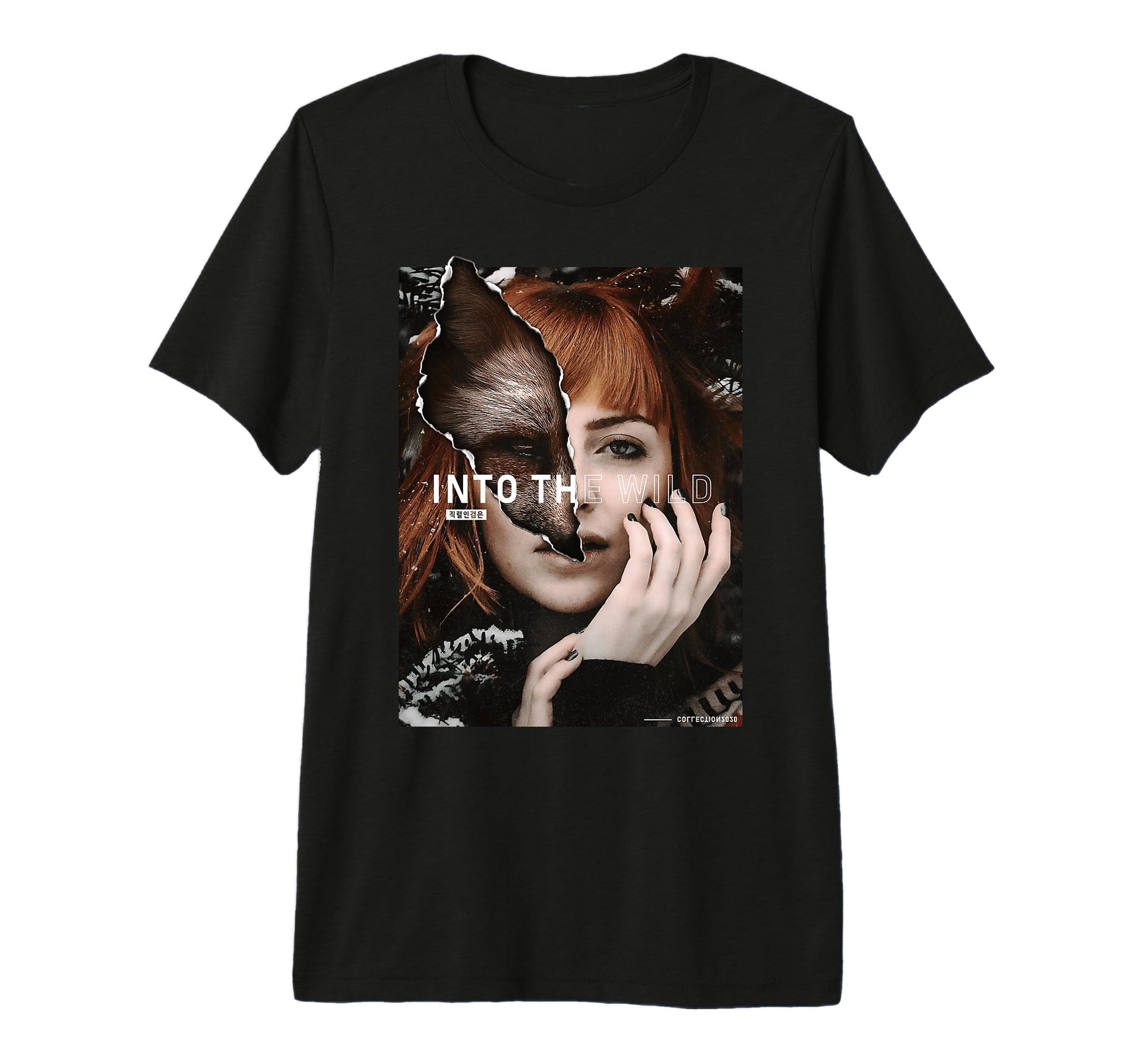 Into Wild Fox Japan Aesthetic T-Shirt - Novelty Apparel for Adults - T-Shirt, Sweatshirt, Hoodie