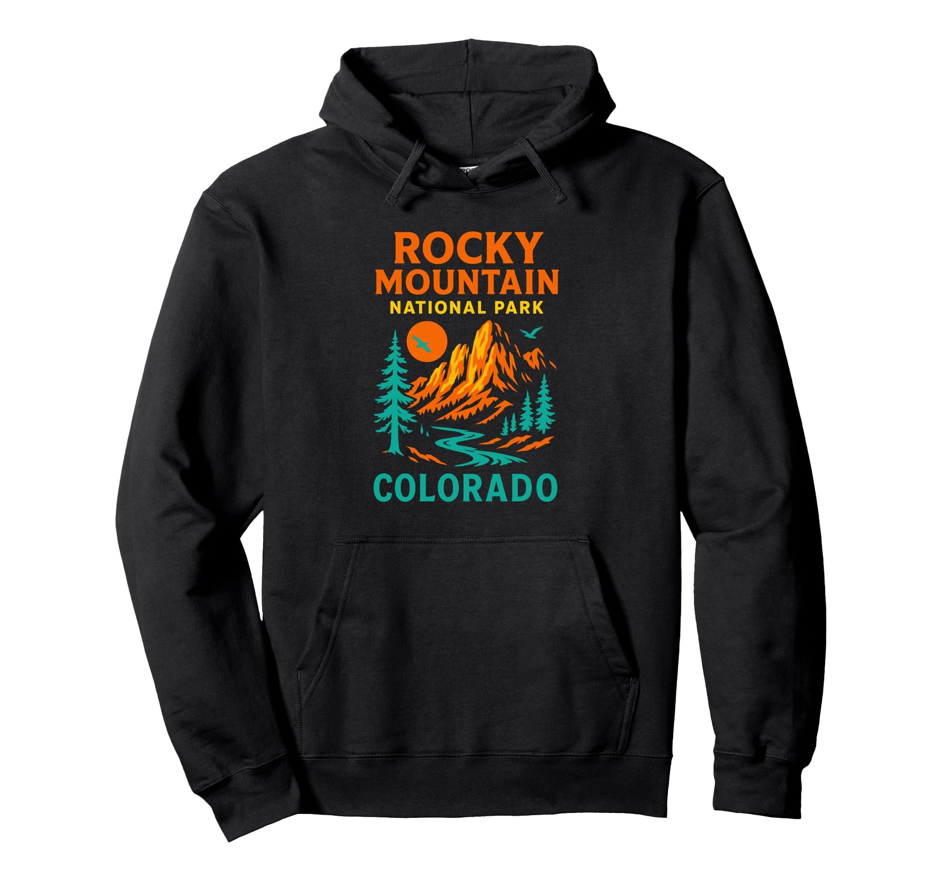 Rocky Mountain National Park Colorado Hike Hoodie - Graphic Print Unisex - T-Shirt, Sweatshirt, Hoodie