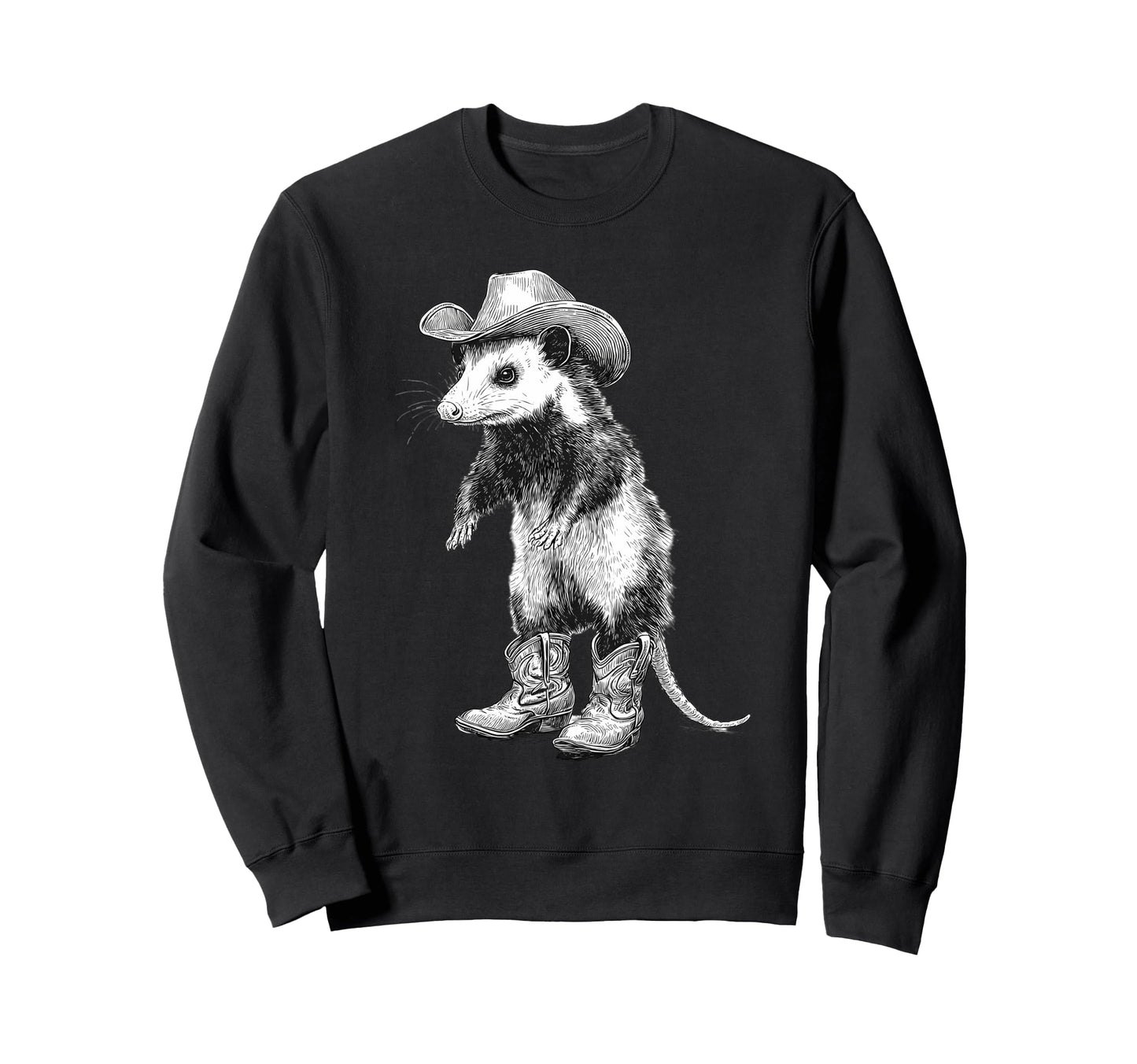 Opossum Cowboy Rodeo Cowgirl Sweatshirt - Fun Novelty Design Men Women - T-Shirt, Sweatshirt, Hoodie
