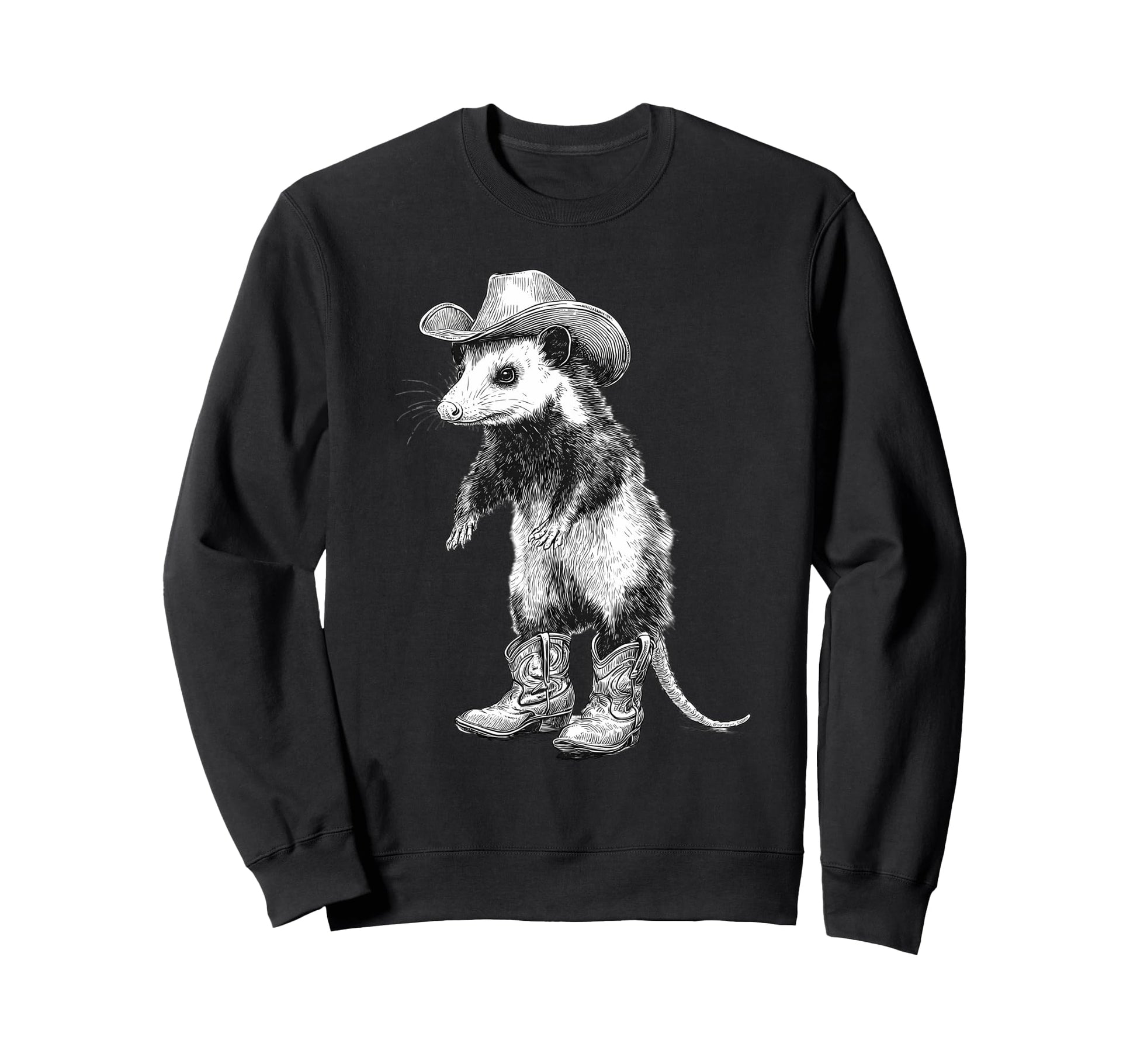 Opossum Cowboy Rodeo Cowgirl Sweatshirt - Fun Novelty Design Men Women - T-Shirt, Sweatshirt, Hoodie