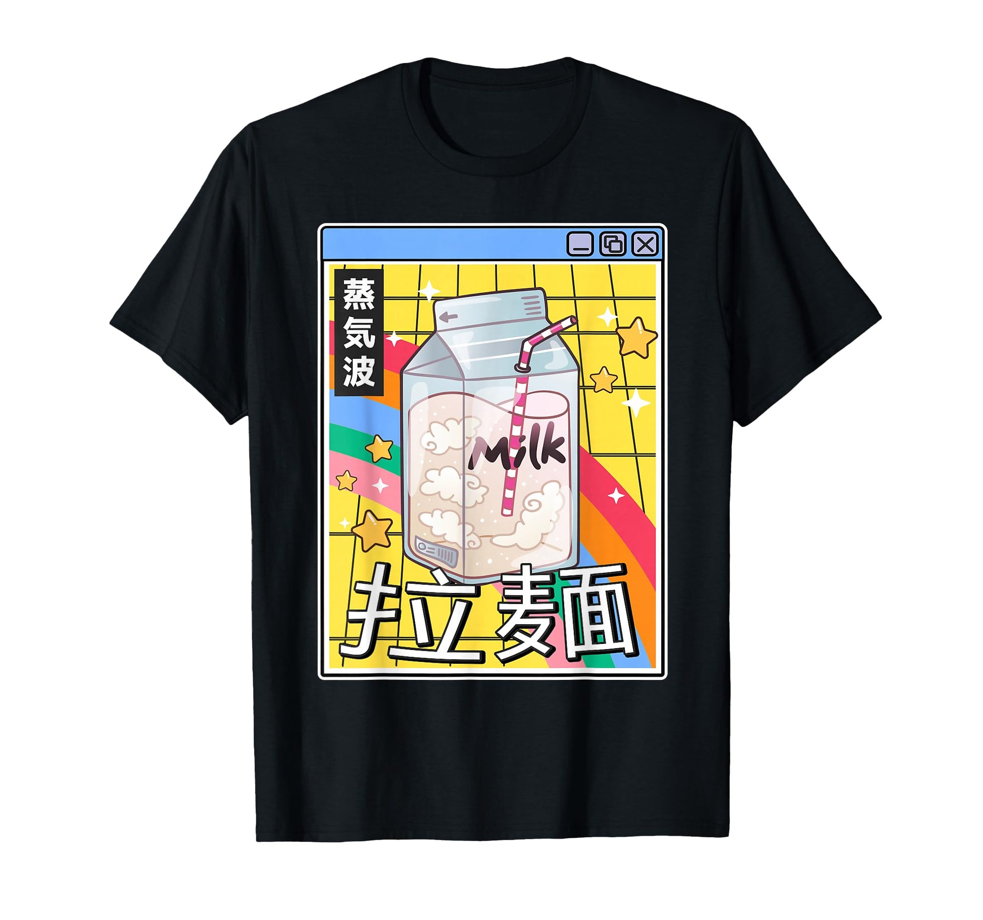 Japan Milk Carton Kawaii Grid Vaporwave T-Shirt - Trendy Graphic Unisex - T-Shirt, Sweatshirt, Hoodie