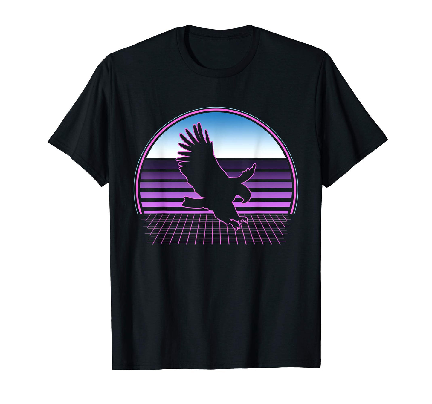Flying Eagle 80S Vaporwave Aesthetic T-Shirt - Minimalist Print for Adults - T-Shirt, Sweatshirt, Hoodie