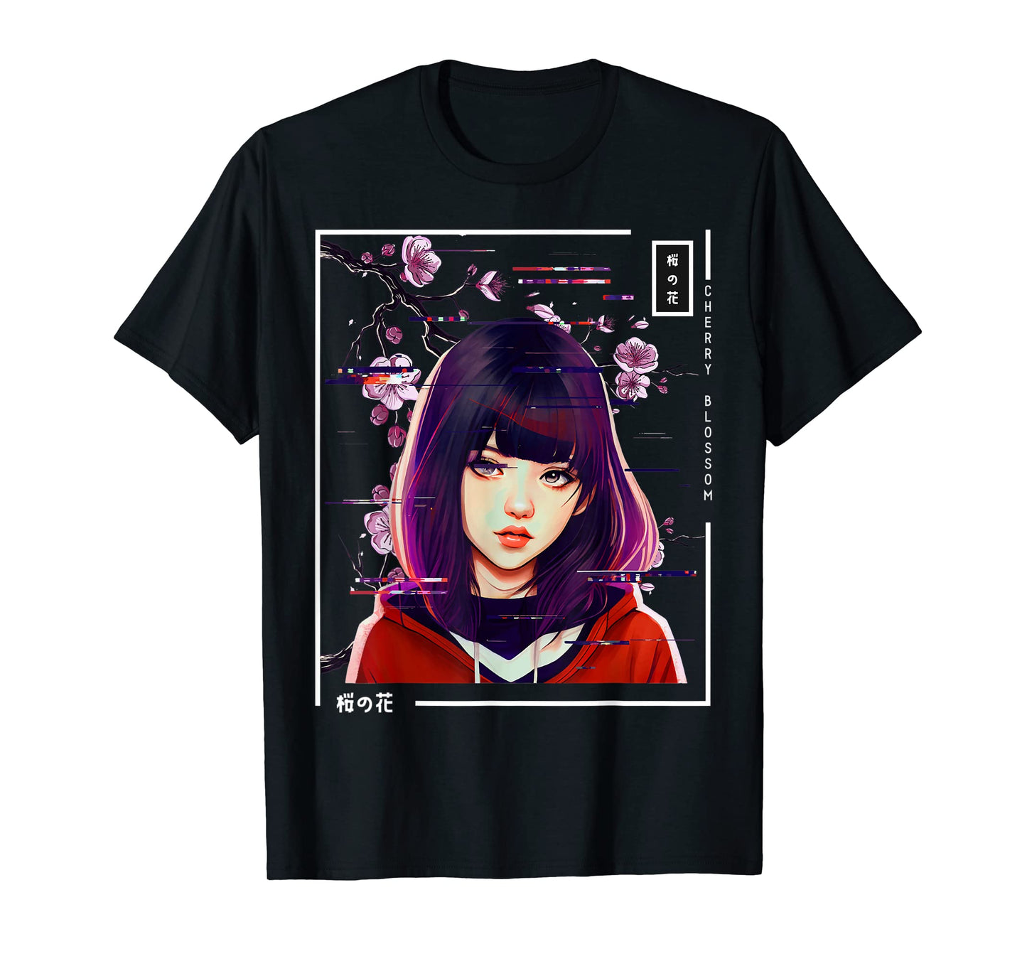 Anime Japanese Vaporwave Glitch T-Shirt - Minimalist Print Men Women - T-Shirt, Sweatshirt, Hoodie
