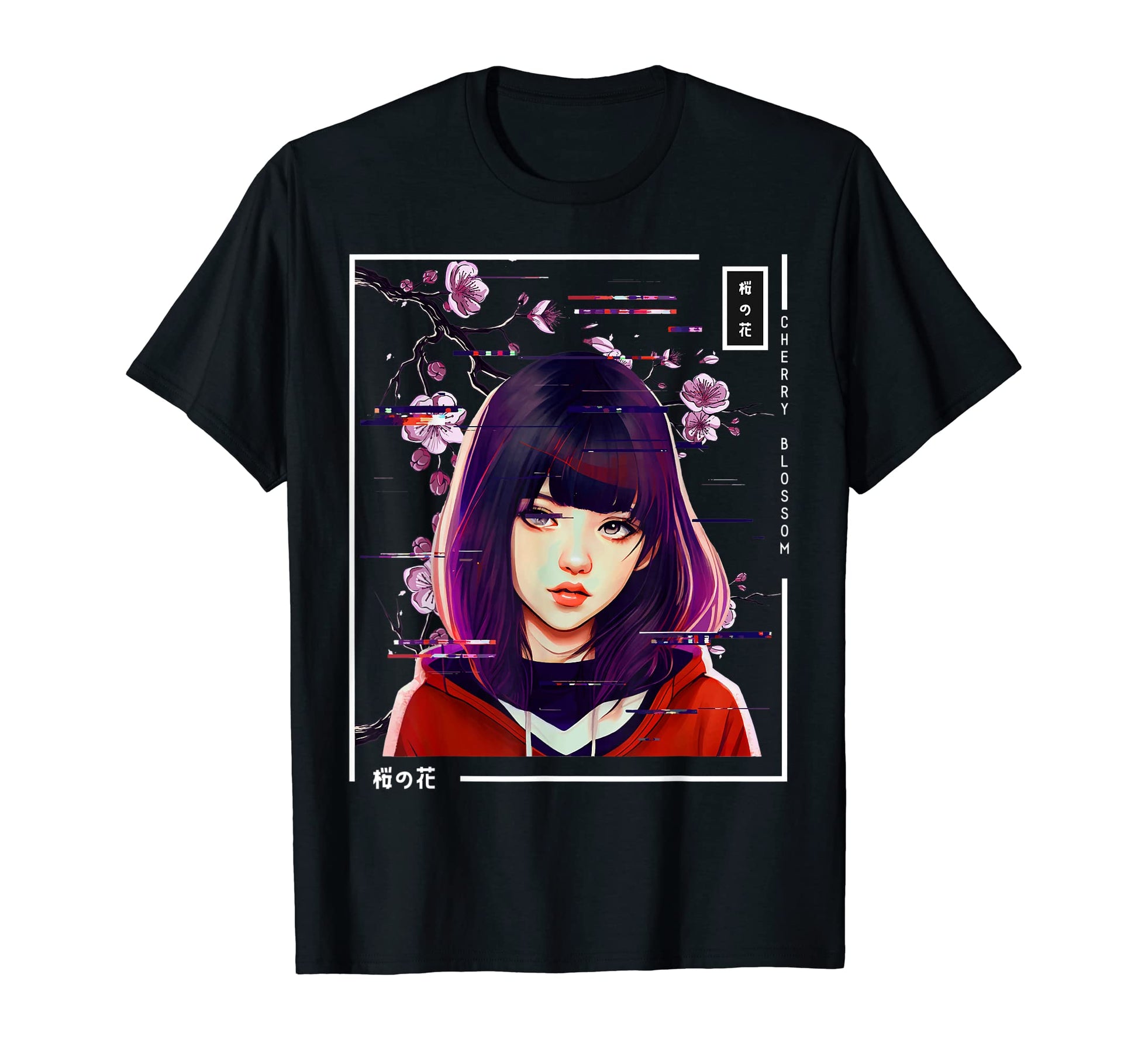 Anime Japanese Vaporwave Glitch T-Shirt - Minimalist Print Men Women - T-Shirt, Sweatshirt, Hoodie