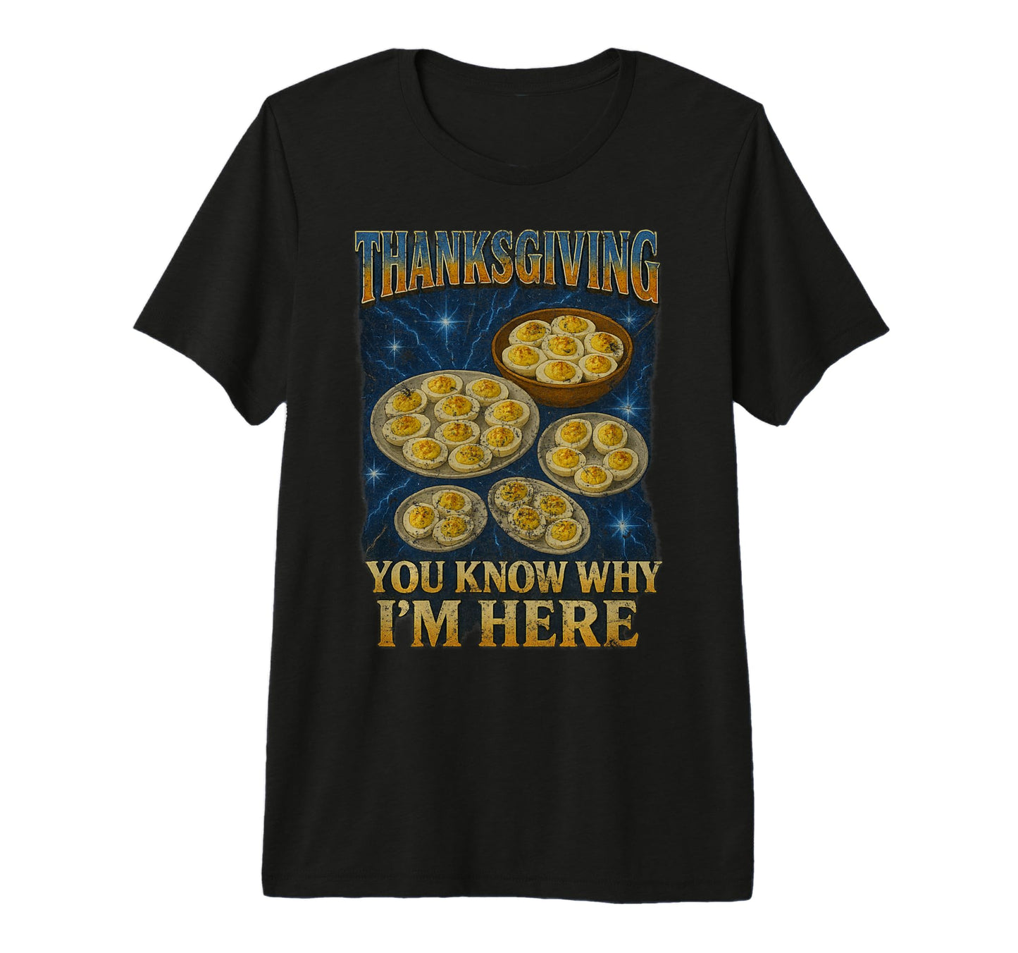 Thanksgiving 90S 2000S Hip Hop Deviled T-Shirt - Minimalist Print Unisex - T-Shirt, Sweatshirt, Hoodie