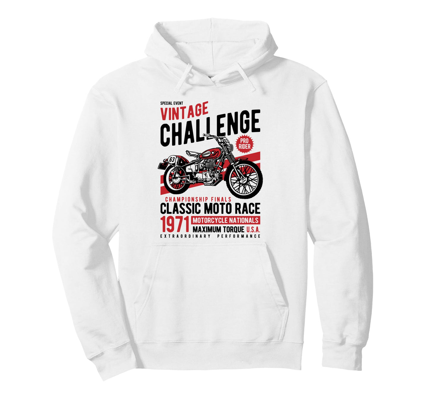 Challenge Motorcycle Race Hoodie - Unique Graphic for Adults - T-Shirt, Sweatshirt, Hoodie