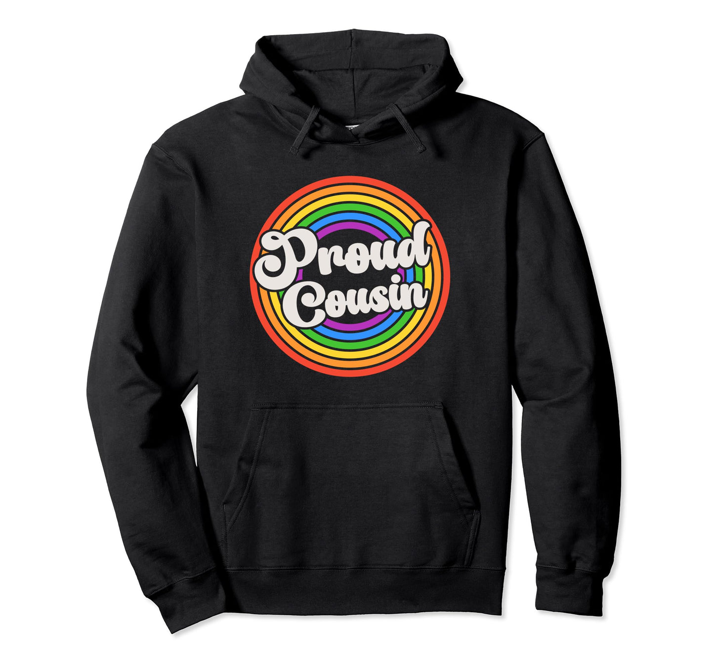 Proud Cousin Groovy Lgbtq Gay Pride Hoodie - Streetwear Style Men Women - T-Shirt, Sweatshirt, Hoodie