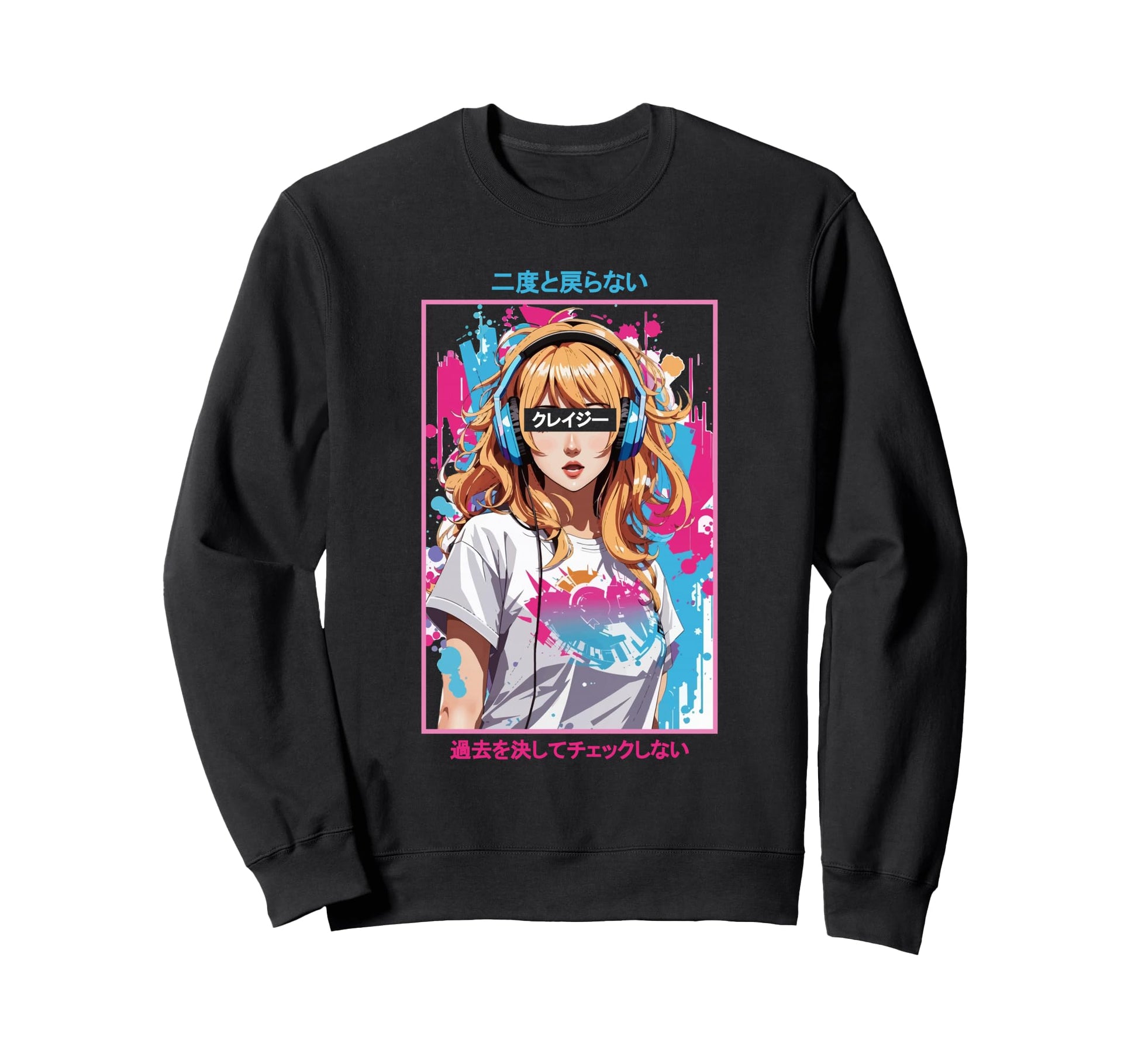 Japanese Vaporwave Teen Anime Sweatshirt - Fun Novelty Design Men Women - T-Shirt, Sweatshirt, Hoodie