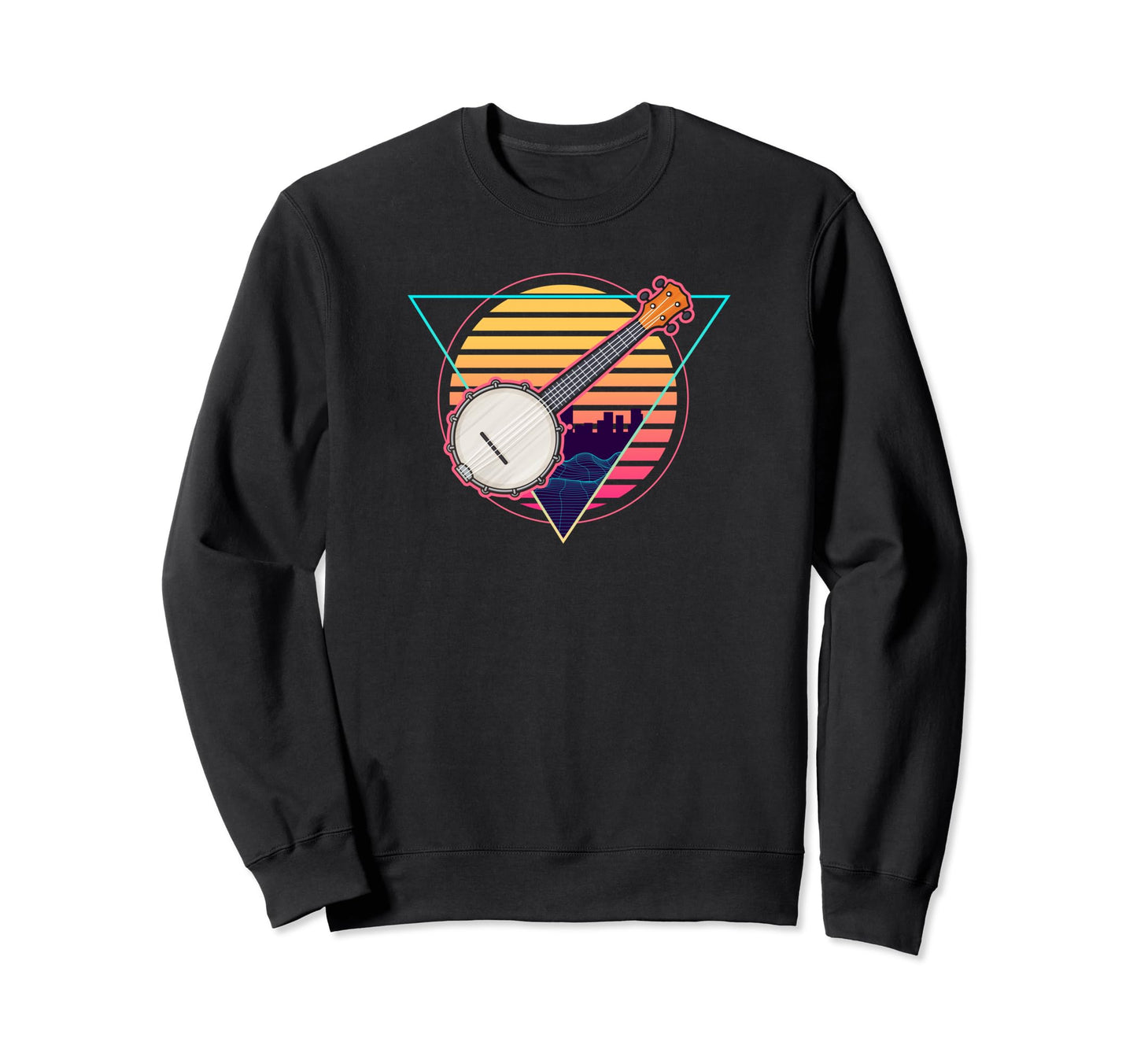 Futuristic Synthwave Vaporwave Banjo Sweatshirt - Streetwear Style Unisex - T-Shirt, Sweatshirt, Hoodie