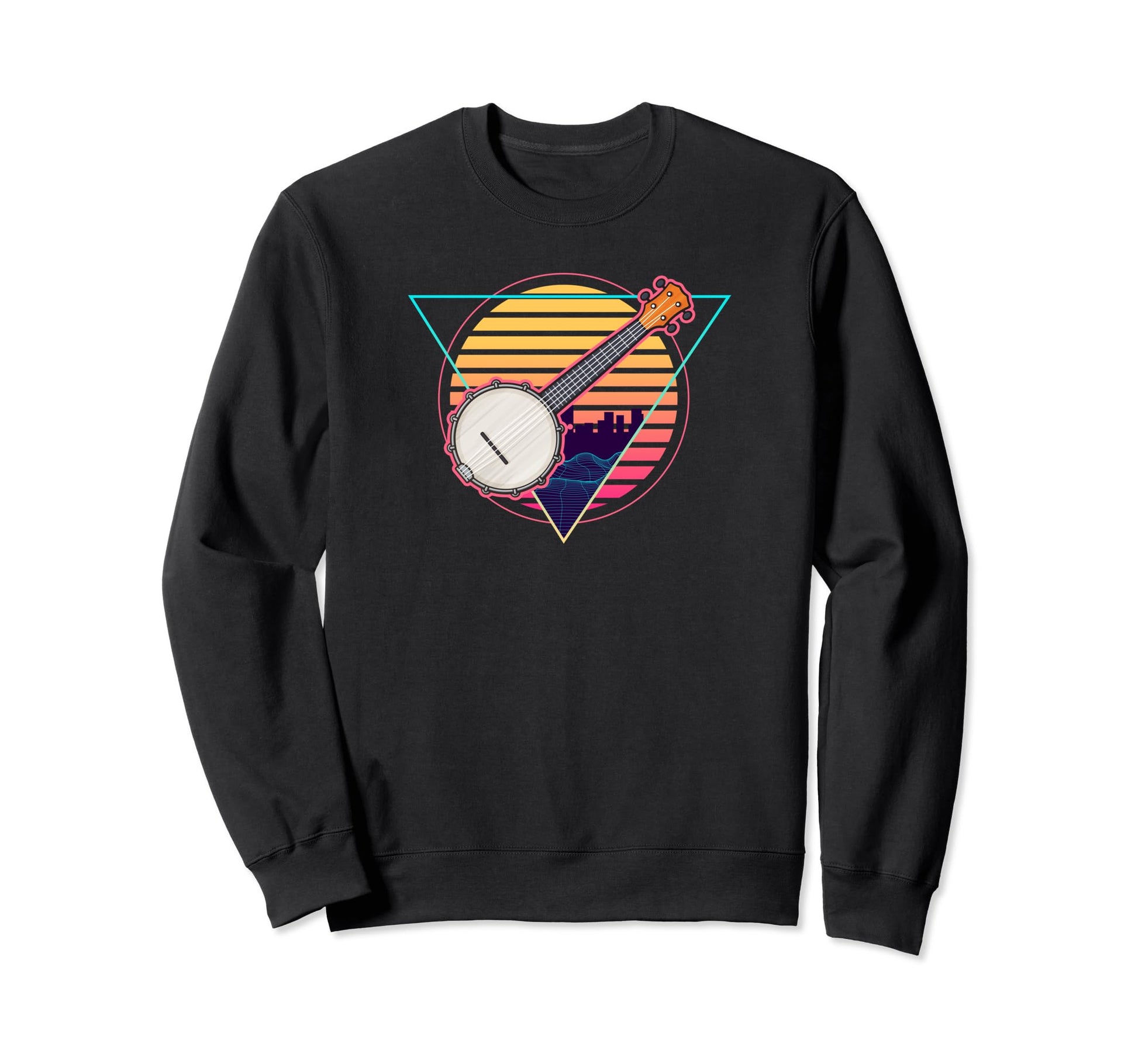 Futuristic Synthwave Vaporwave Banjo Sweatshirt - Streetwear Style Unisex - T-Shirt, Sweatshirt, Hoodie