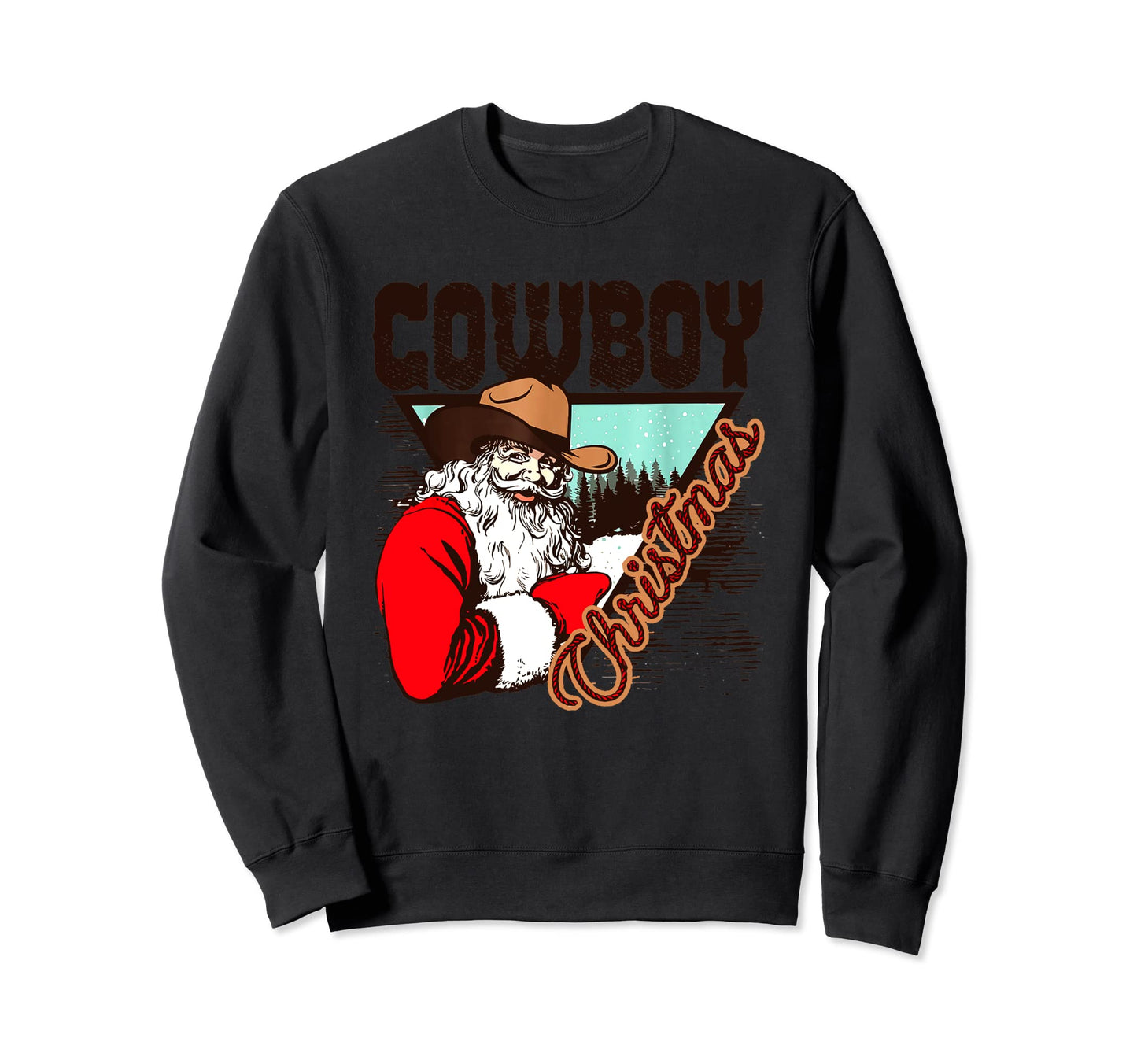 Howdy Hos Santa Cowboy Western Sweatshirt - Trendy Graphic for Adults - T-Shirt, Sweatshirt, Hoodie