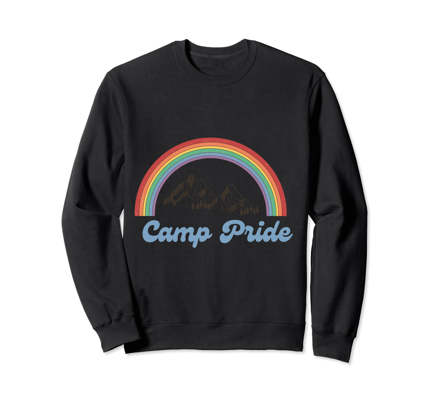 Rainbow Camp Pride Sweatshirt - Graphic Print Men Women - T-Shirt, Sweatshirt, Hoodie