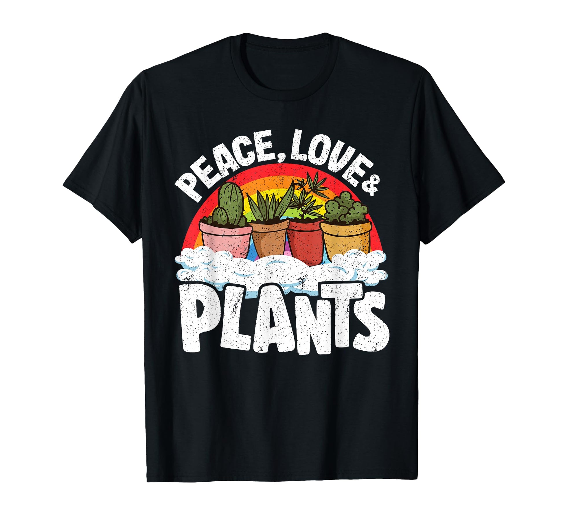 Peace Love Plants Rainbow Landscaper T-Shirt - Novelty Apparel Men Women - T-Shirt, Sweatshirt, Hoodie
