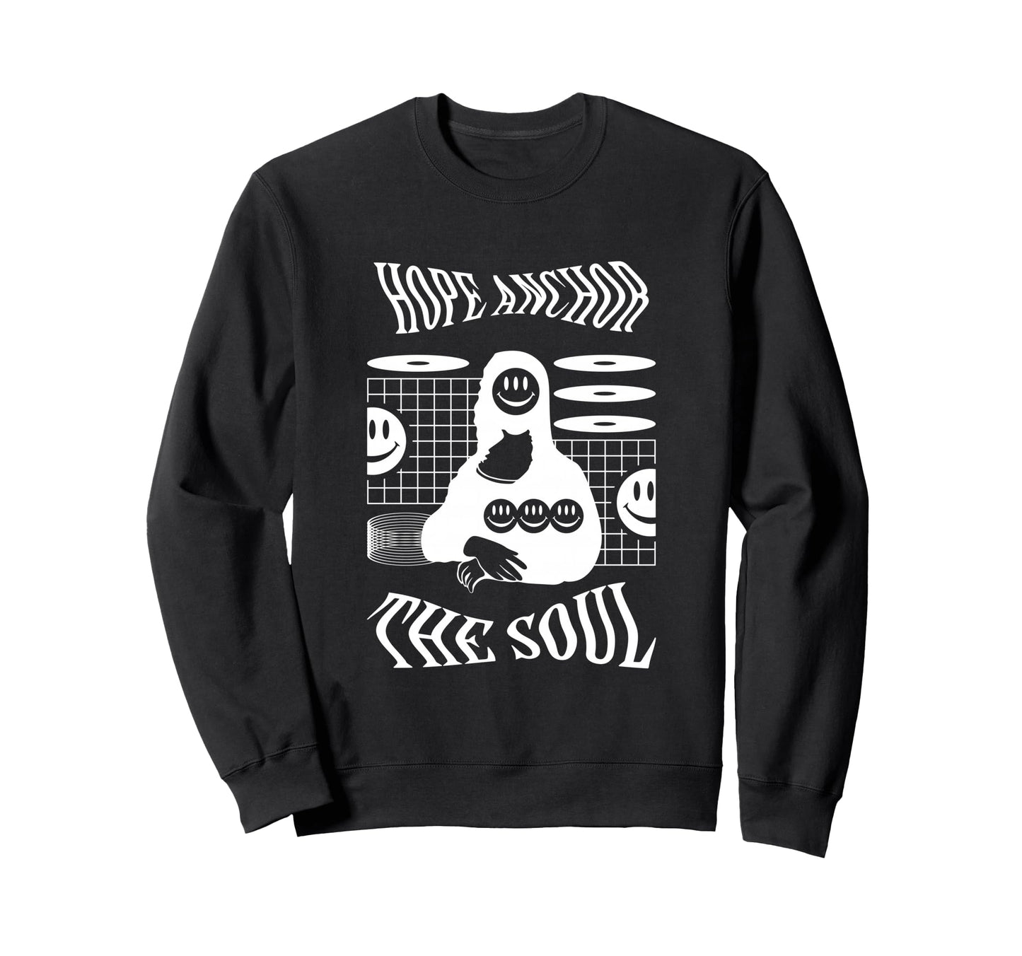 Hope Anchor Soul Sad Aesthetic Sweatshirt - Minimalist Print for Adults - T-Shirt, Sweatshirt, Hoodie