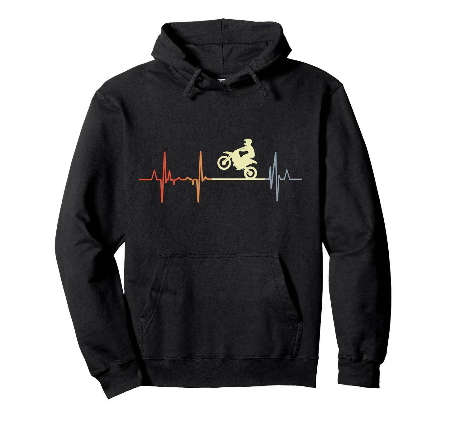 Motocross Heart Line Motorcycle Hoodie - Unique Graphic for Adults - T-Shirt, Sweatshirt, Hoodie