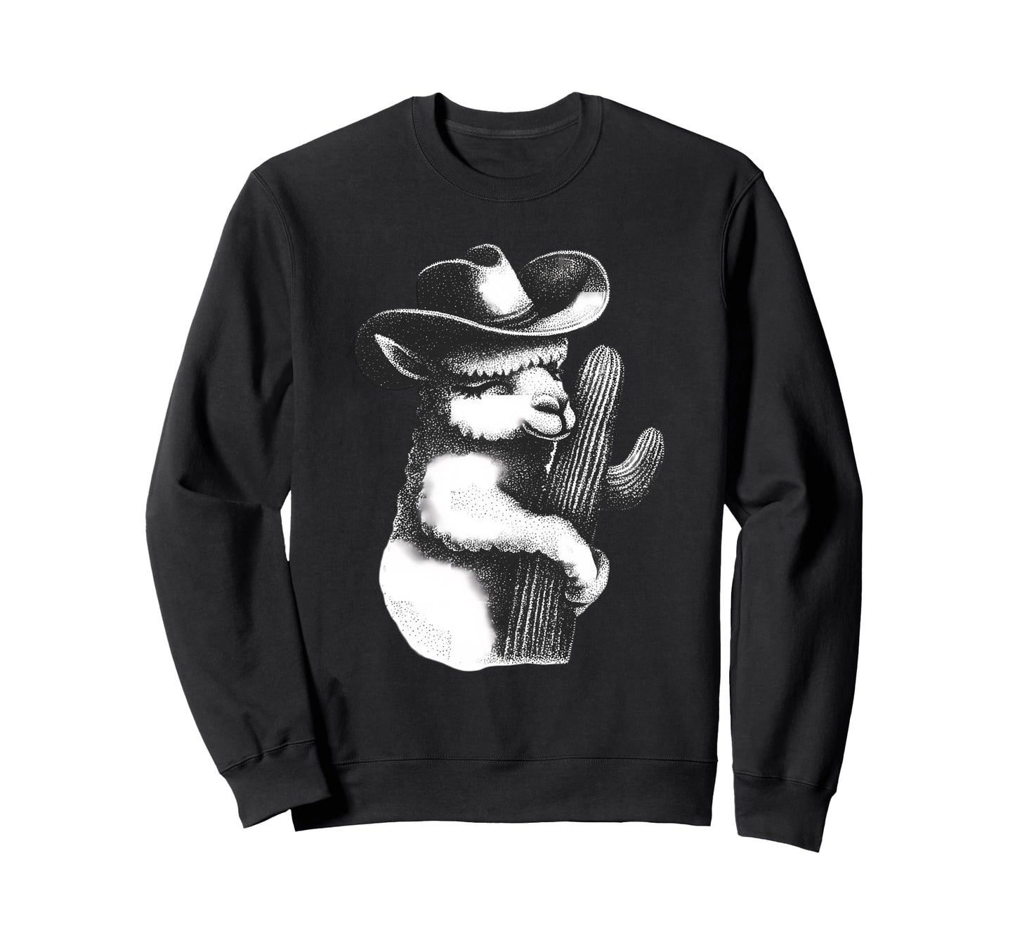 Country Cowboy Llama Rodeo Cowgirl Sweatshirt - Minimalist Print Unisex - T-Shirt, Sweatshirt, Hoodie