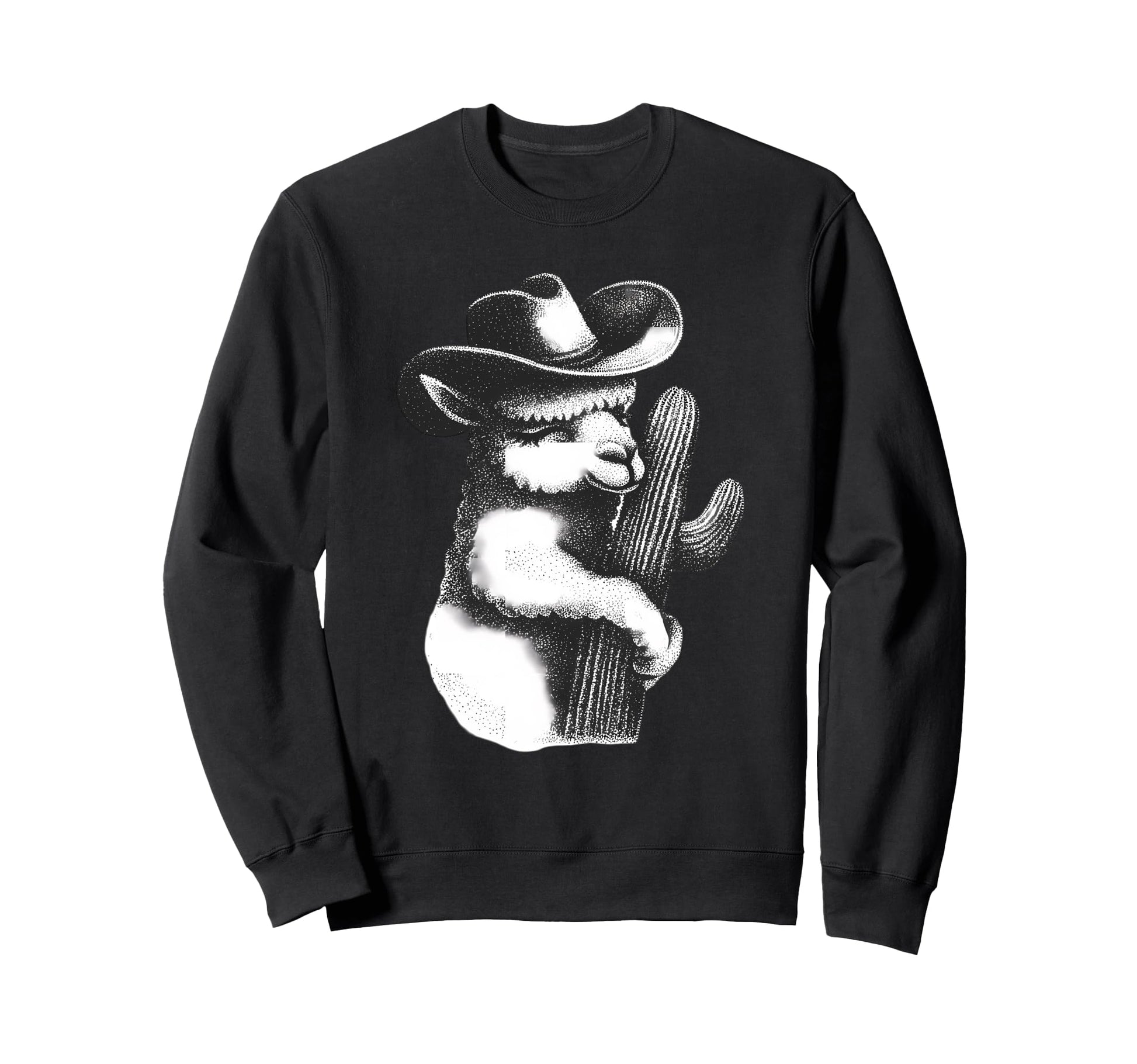 Country Cowboy Llama Rodeo Cowgirl Sweatshirt - Minimalist Print Unisex - T-Shirt, Sweatshirt, Hoodie