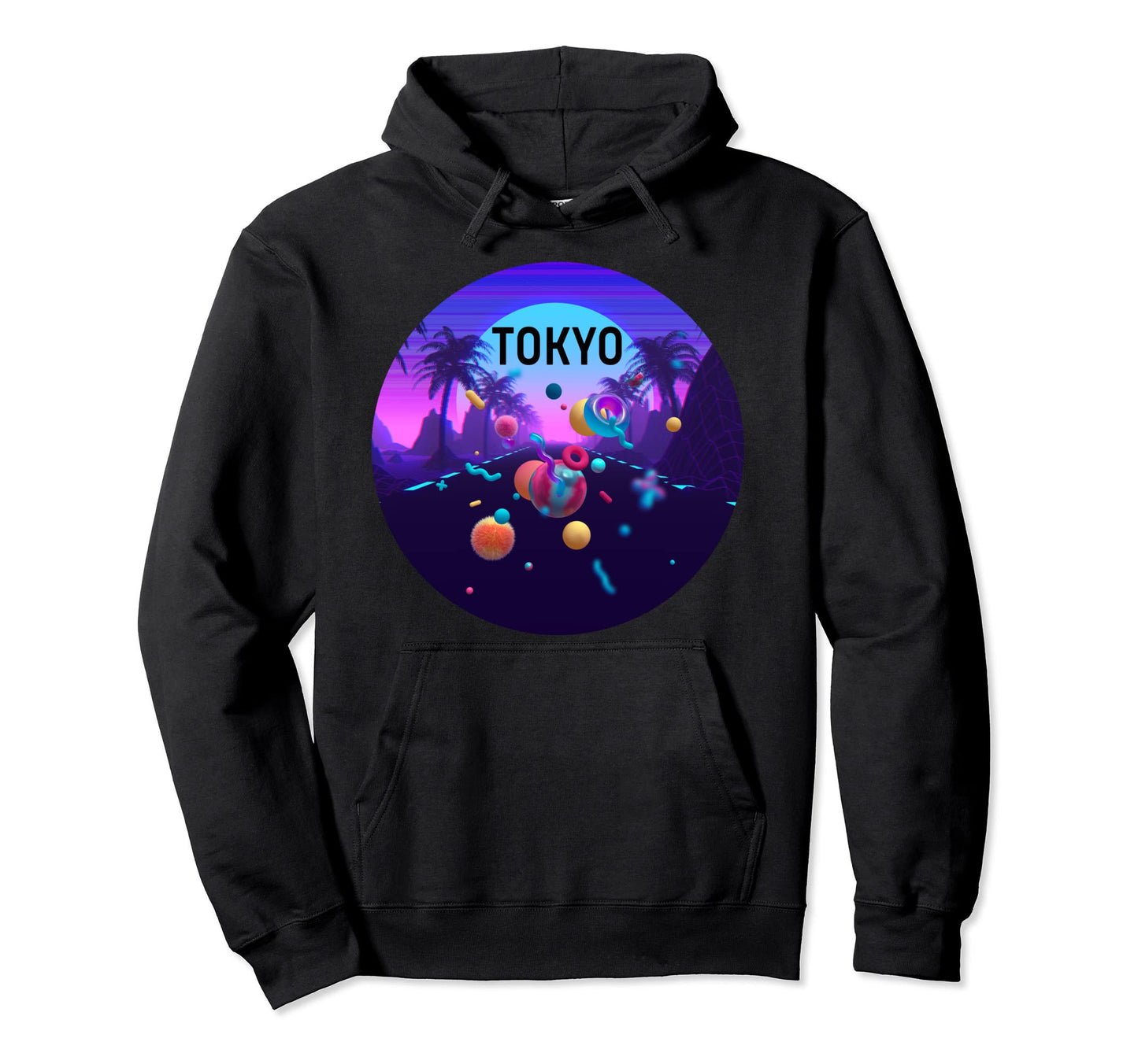 Vaporwave Aesthetic Tokyo Japan Edgy 80S Hoodie - Custom Art Print Unisex - T-Shirt, Sweatshirt, Hoodie