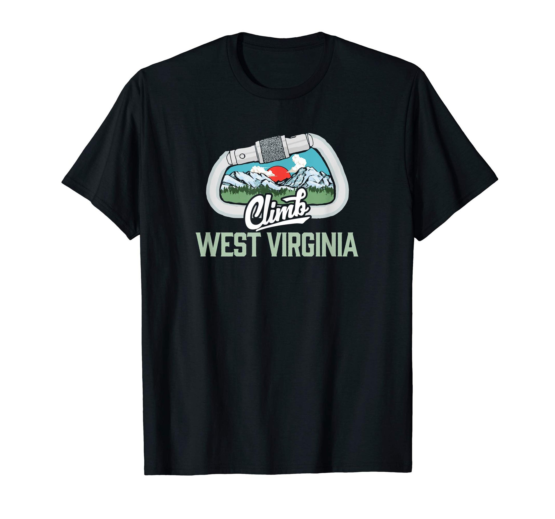 Climb West Virginia Rock Climbing T-Shirt - Fun Novelty Design Men Women - T-Shirt, Sweatshirt, Hoodie