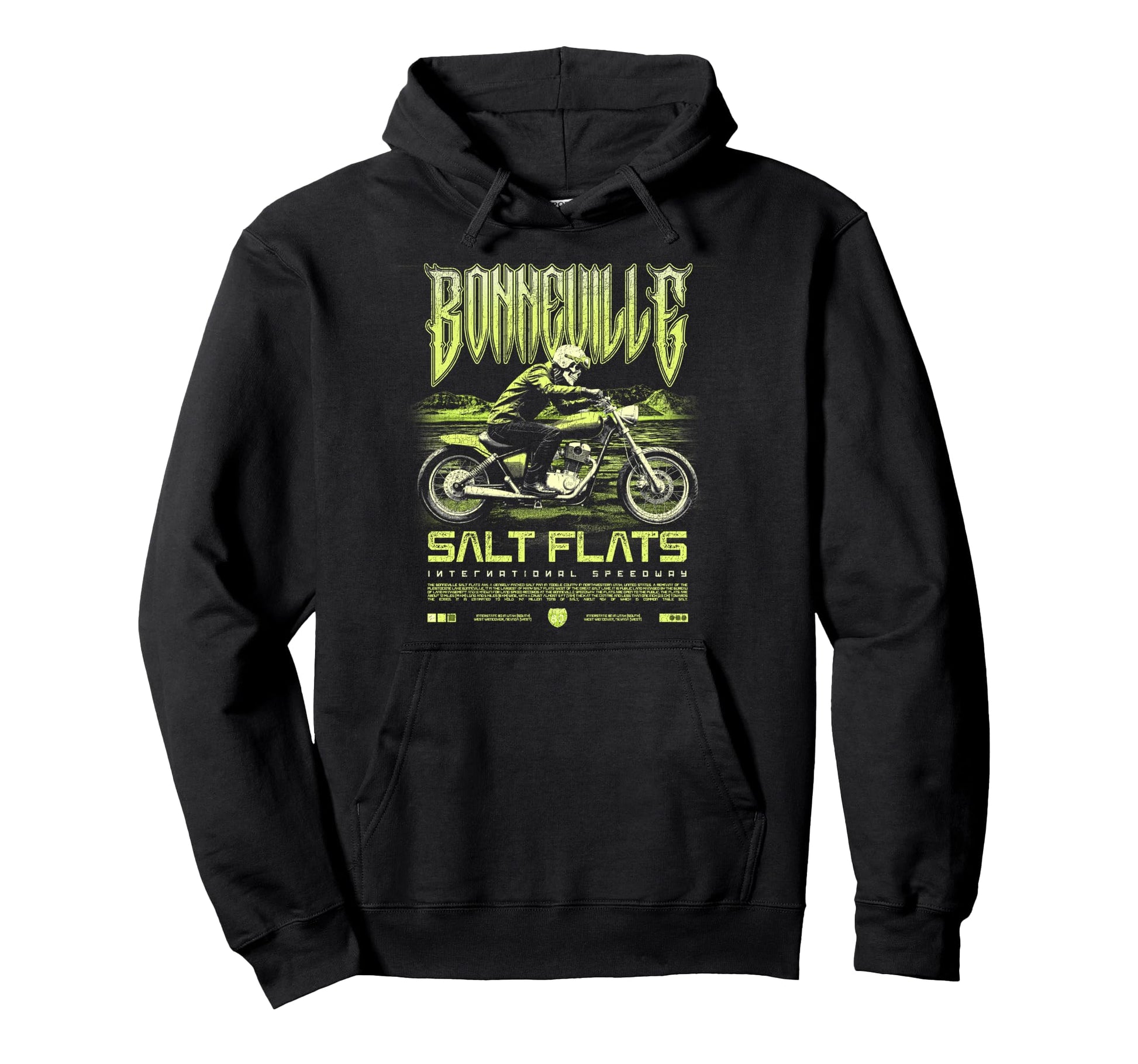 Bonneville Salt Flats Motorcycle Hoodie - Casual Everyday Wear for Adults - T-Shirt, Sweatshirt, Hoodie