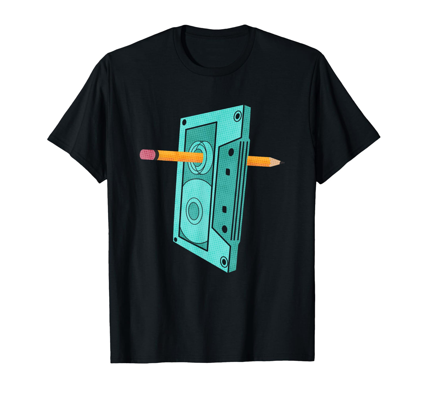 Rewind Funny 80S 90S Cassette Pencil T-Shirt - Casual Everyday Wear Unisex - T-Shirt, Sweatshirt, Hoodie
