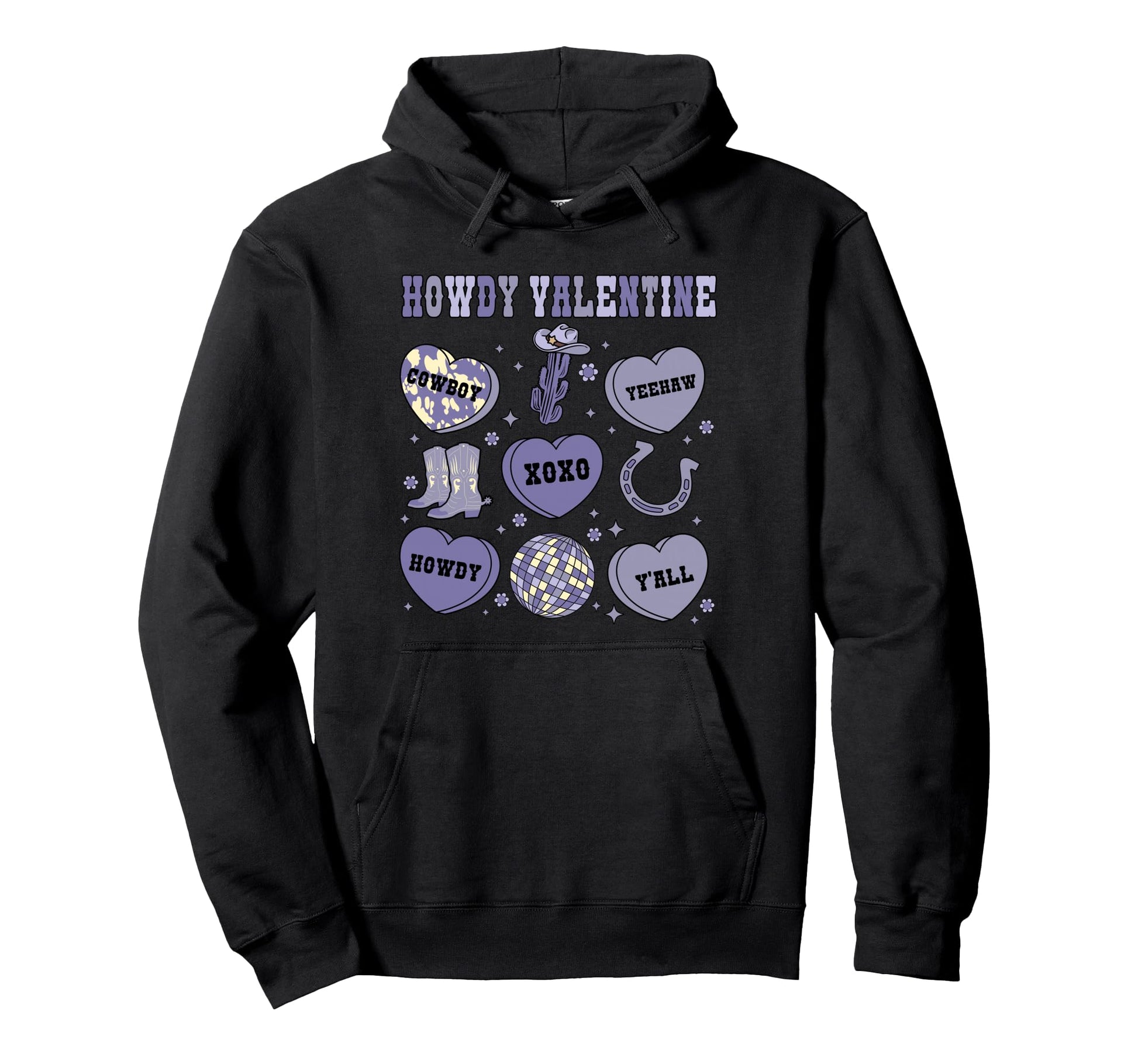 Western Valentine Yeehaw Cowgirl Love Hoodie - Fun Novelty Design Men Women - T-Shirt, Sweatshirt, Hoodie