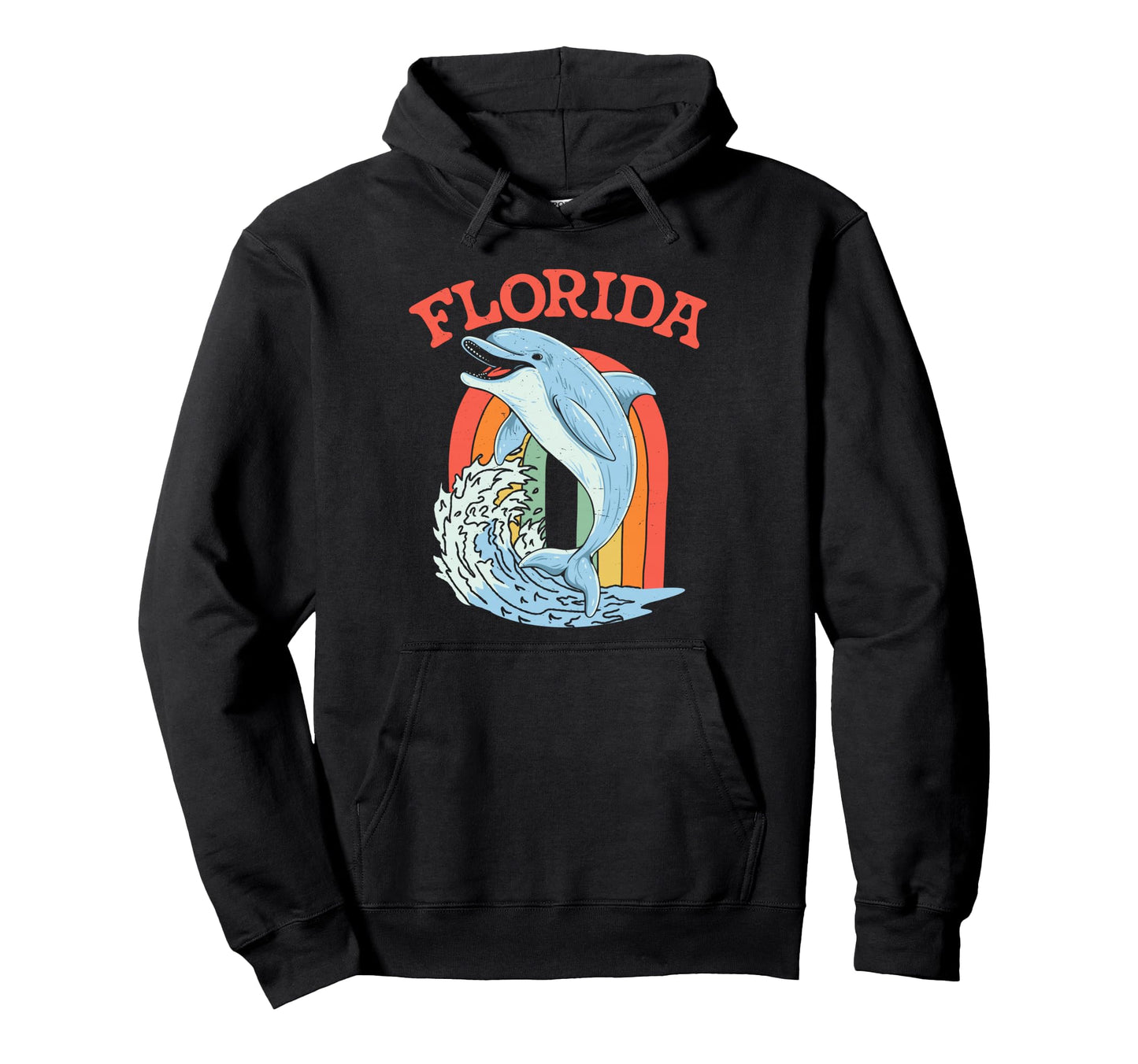 Dolphin Florida Beach Summer Vacation Hoodie - Custom Art Print Men Women - T-Shirt, Sweatshirt, Hoodie