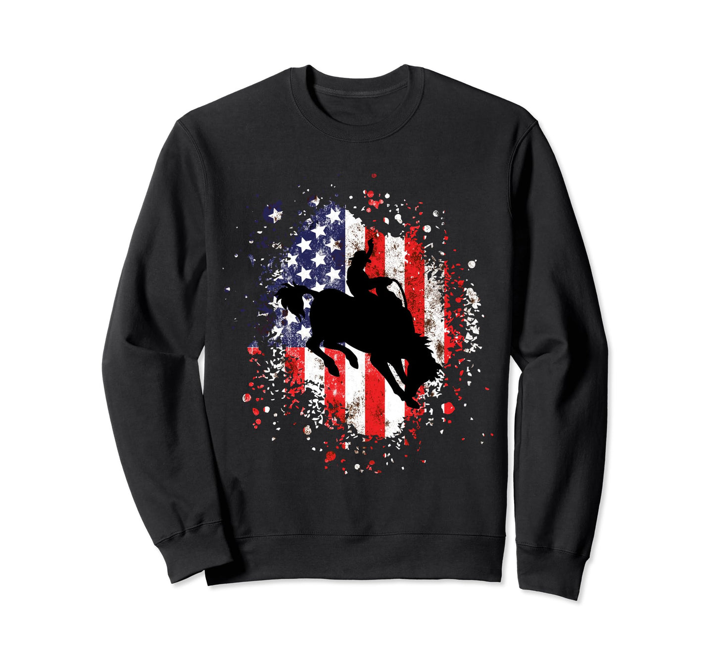 Western Rodeo Bucking Bronco Cowboy Sweatshirt - Aesthetic Graphic Unisex - T-Shirt, Sweatshirt, Hoodie