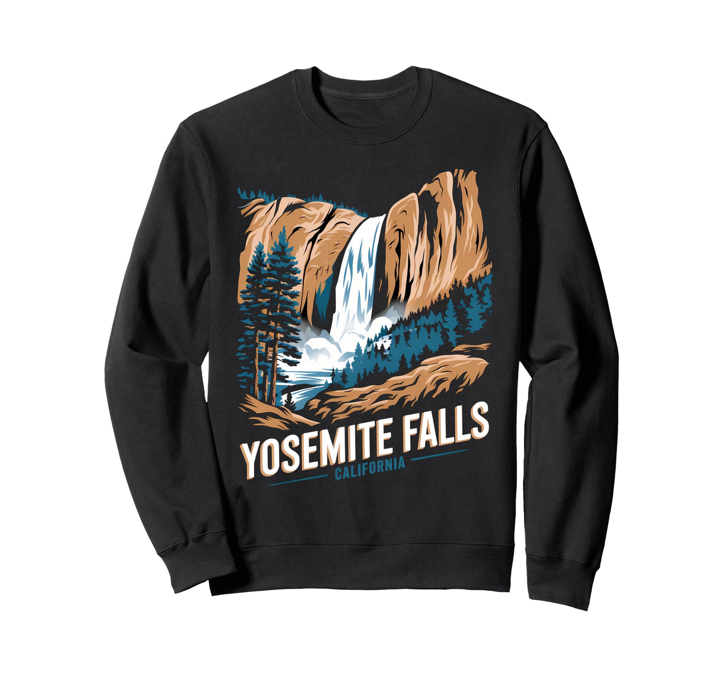 Yosemite Falls California National Sweatshirt - Unique Graphic Men Women - T-Shirt, Sweatshirt, Hoodie