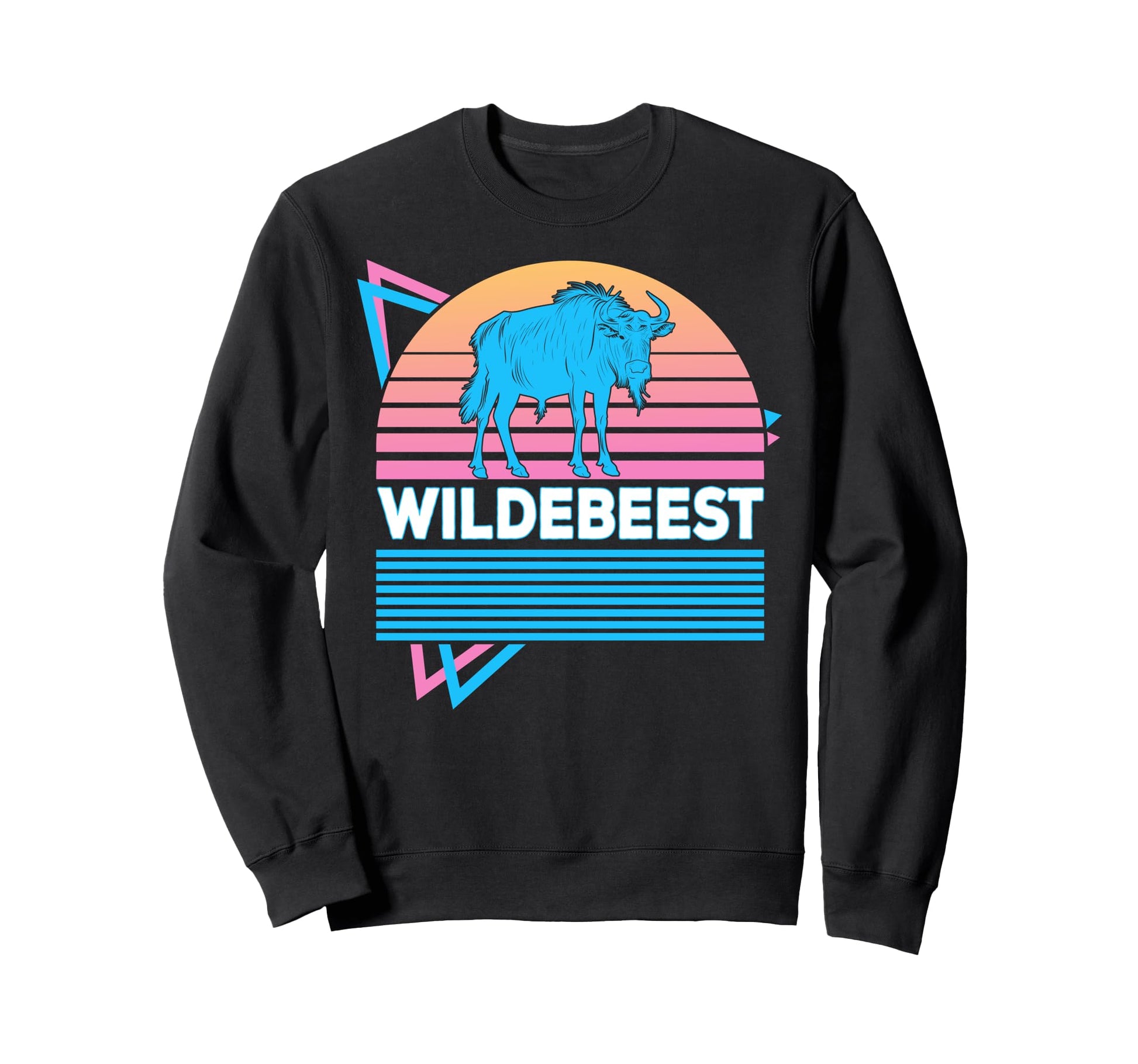 Wildebeest Vaporwave Aesthetic Sweatshirt - Unique Graphic Men Women - T-Shirt, Sweatshirt, Hoodie