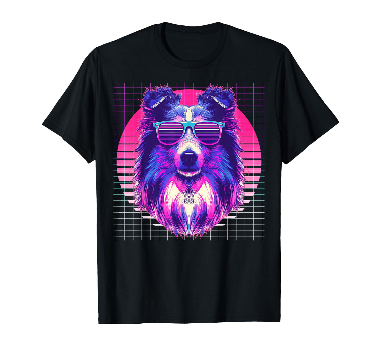 Shetland Sheepdogs Sunglasses Dog T-Shirt - Aesthetic Graphic Unisex - T-Shirt, Sweatshirt, Hoodie