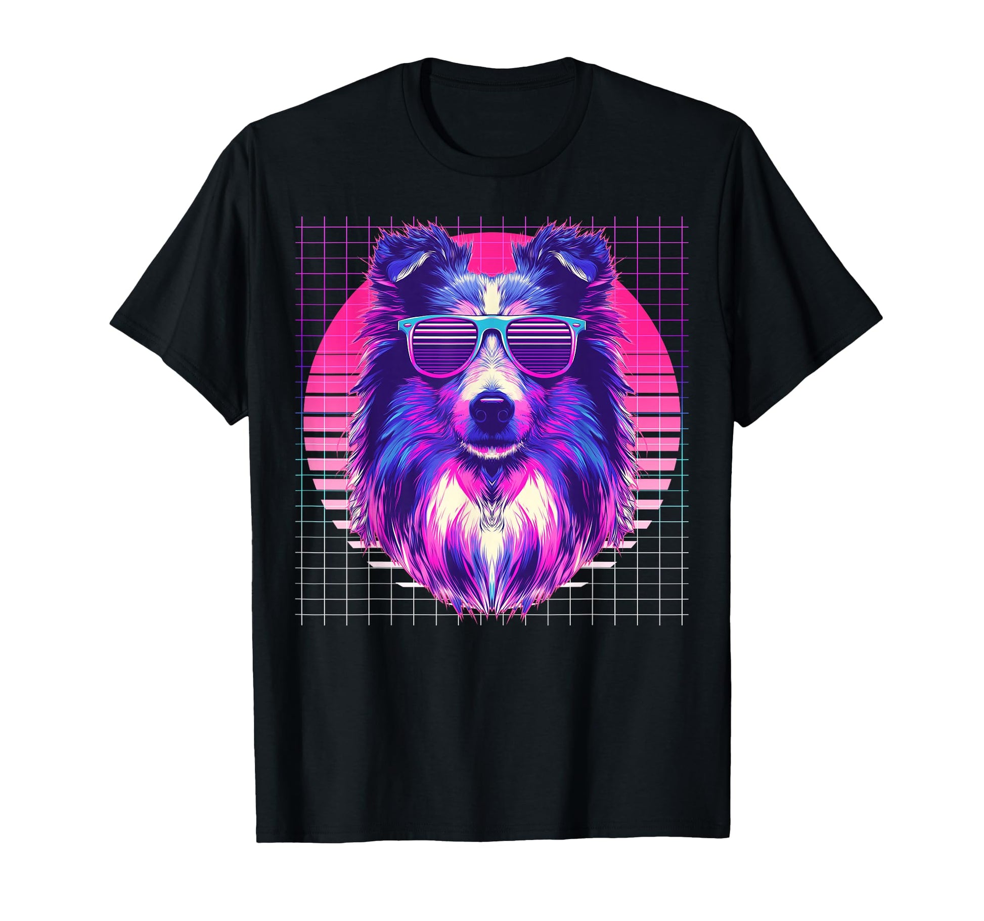 Shetland Sheepdogs Sunglasses Dog T-Shirt - Aesthetic Graphic Unisex - T-Shirt, Sweatshirt, Hoodie