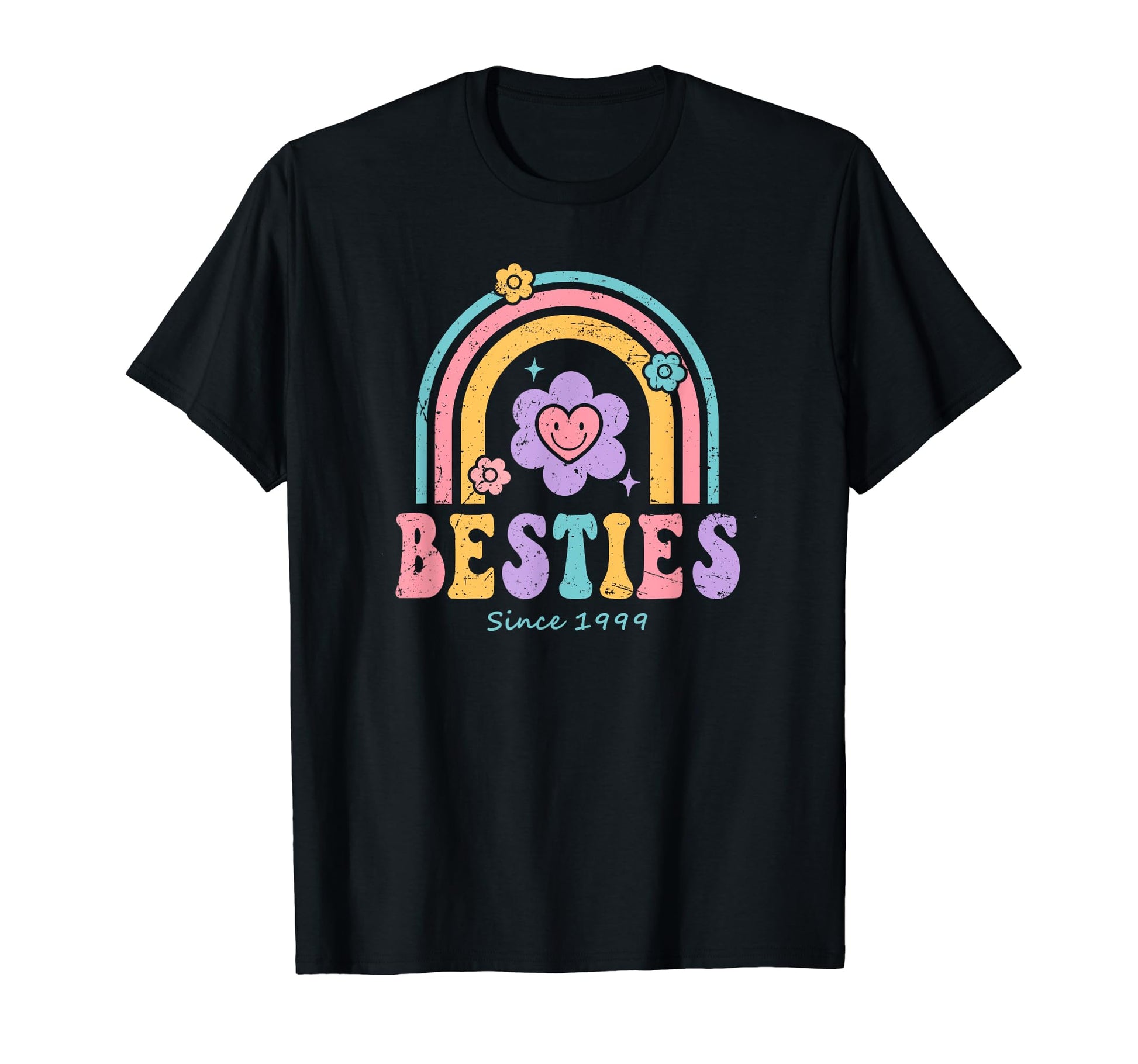 Besties Since 1930 Bff Rainbow T-Shirt - Casual Everyday Wear for Adults - T-Shirt, Sweatshirt, Hoodie