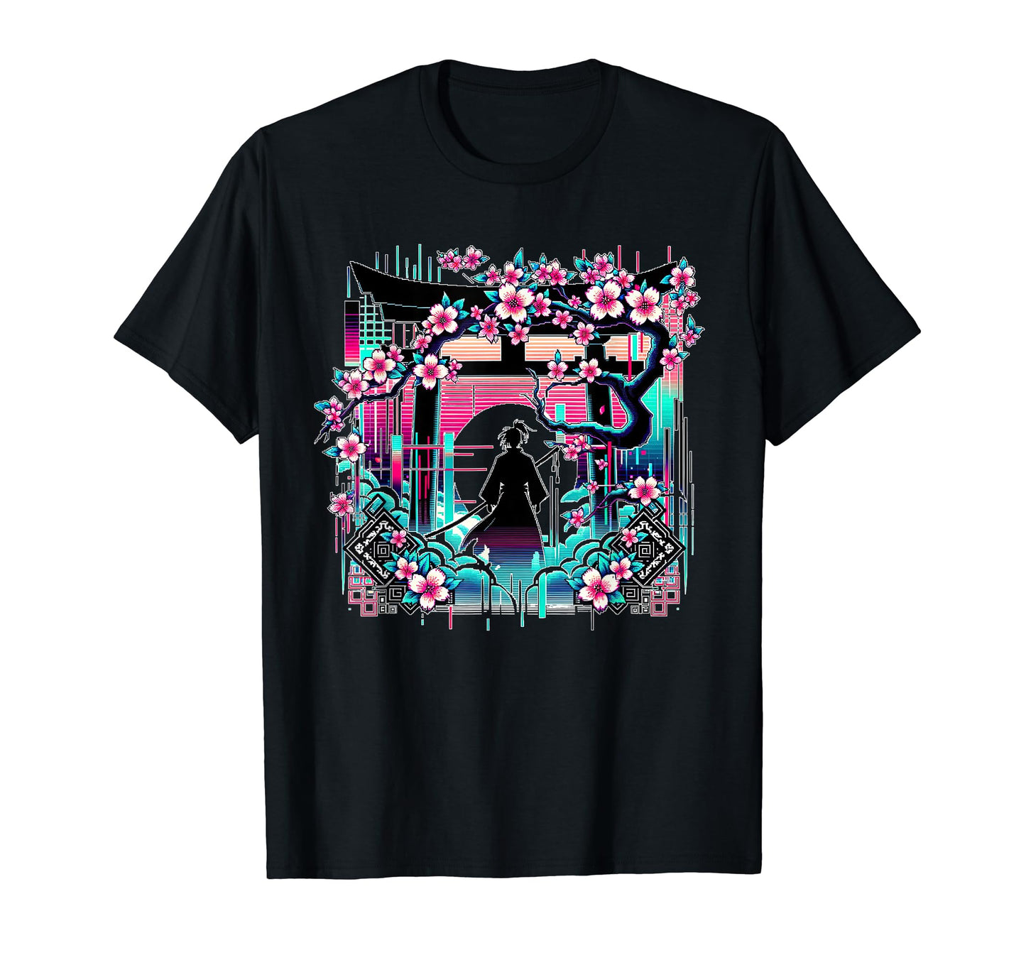 Sakura Synthwave Japanese Vaporwave T-Shirt - Unique Graphic Unisex - T-Shirt, Sweatshirt, Hoodie