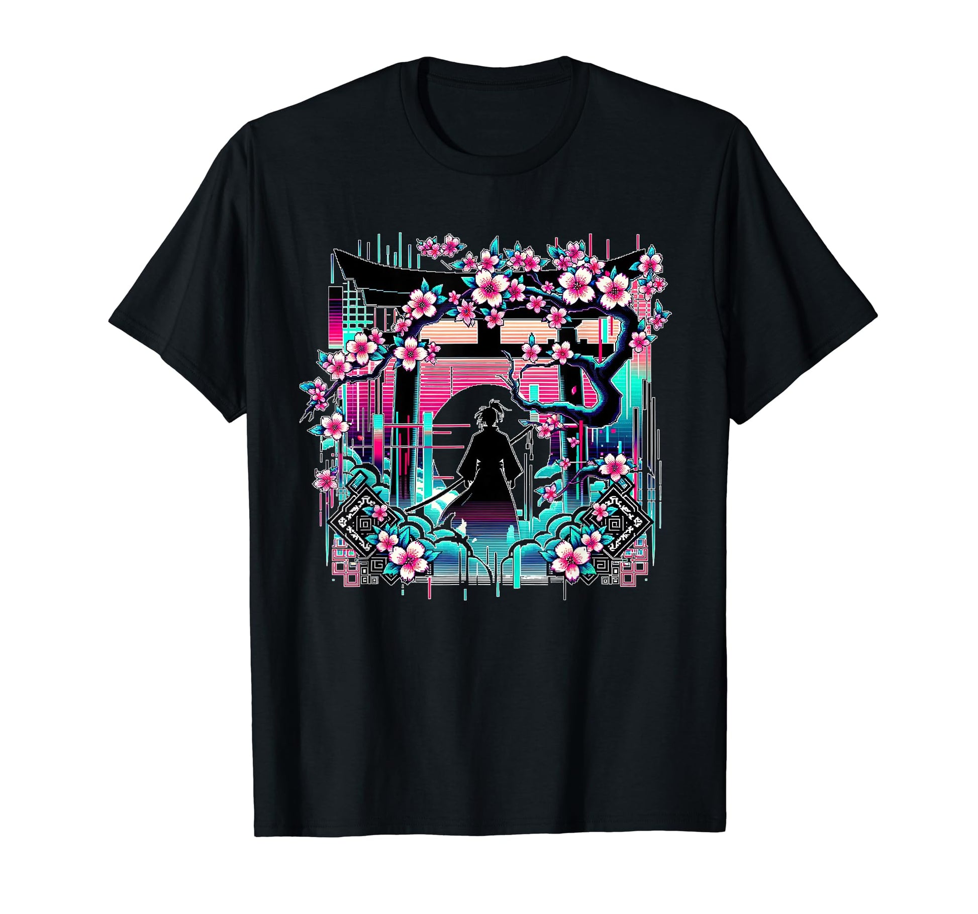 Sakura Synthwave Japanese Vaporwave T-Shirt - Unique Graphic Unisex - T-Shirt, Sweatshirt, Hoodie