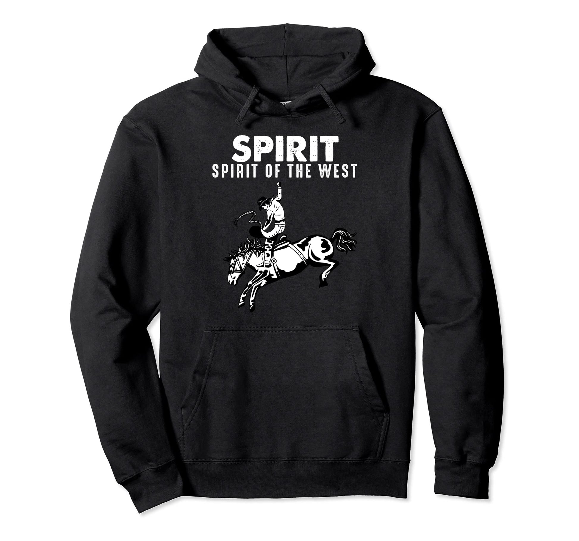 Spirit West Cowboy Riding Horse Rodeo Hoodie - Novelty Apparel for Adults - T-Shirt, Sweatshirt, Hoodie