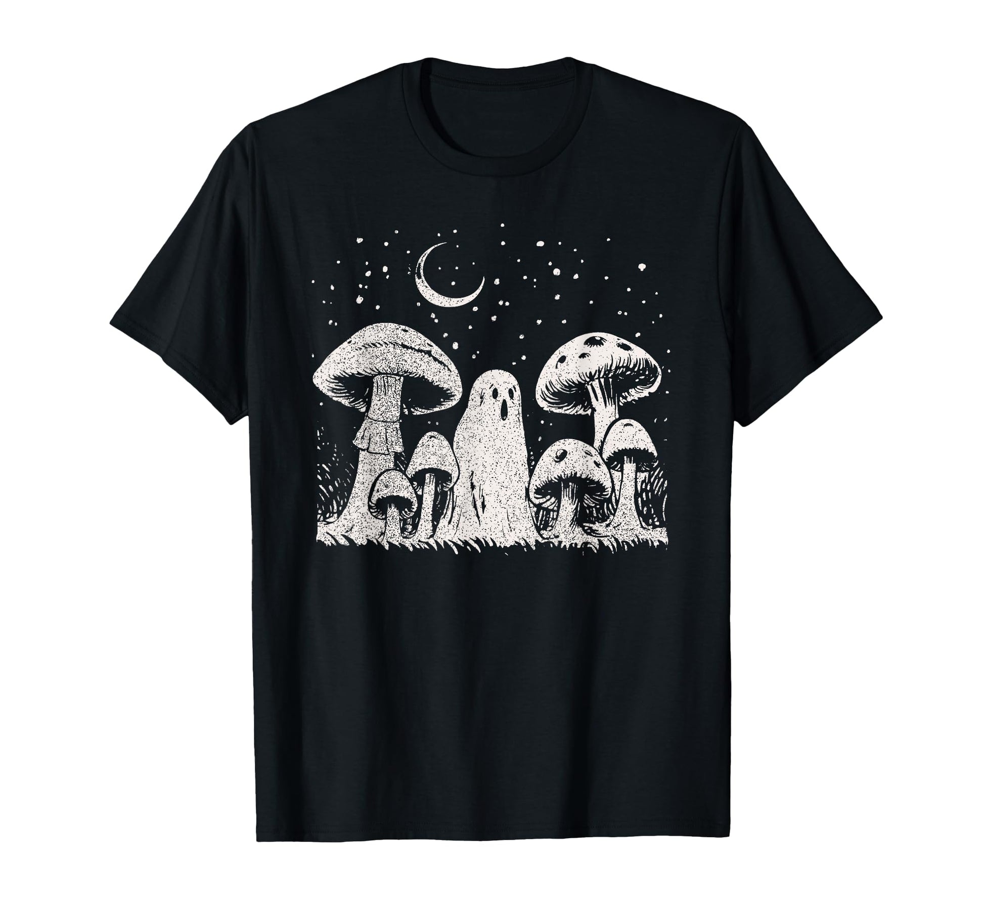 Halloween Mushroom Ghost Grunge 90 T-Shirt - Novelty Apparel for Adults - T-Shirt, Sweatshirt, Hoodie