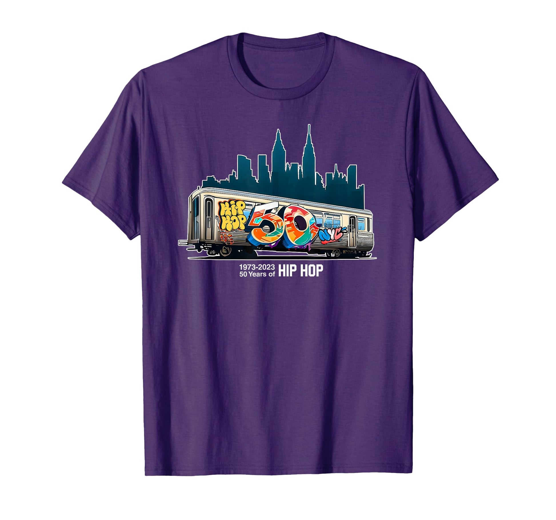 Hip Hop 50Th Anniversary Ny Subway T-Shirt - Trendy Graphic for Adults - T-Shirt, Sweatshirt, Hoodie
