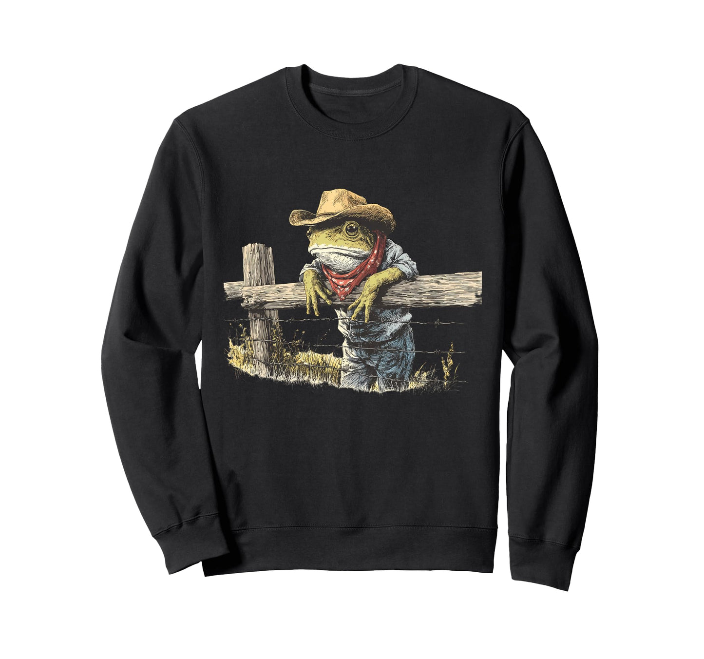 Frog Cowboy Toad Rodeo Cowgirl Sweatshirt - Streetwear Style Men Women - T-Shirt, Sweatshirt, Hoodie