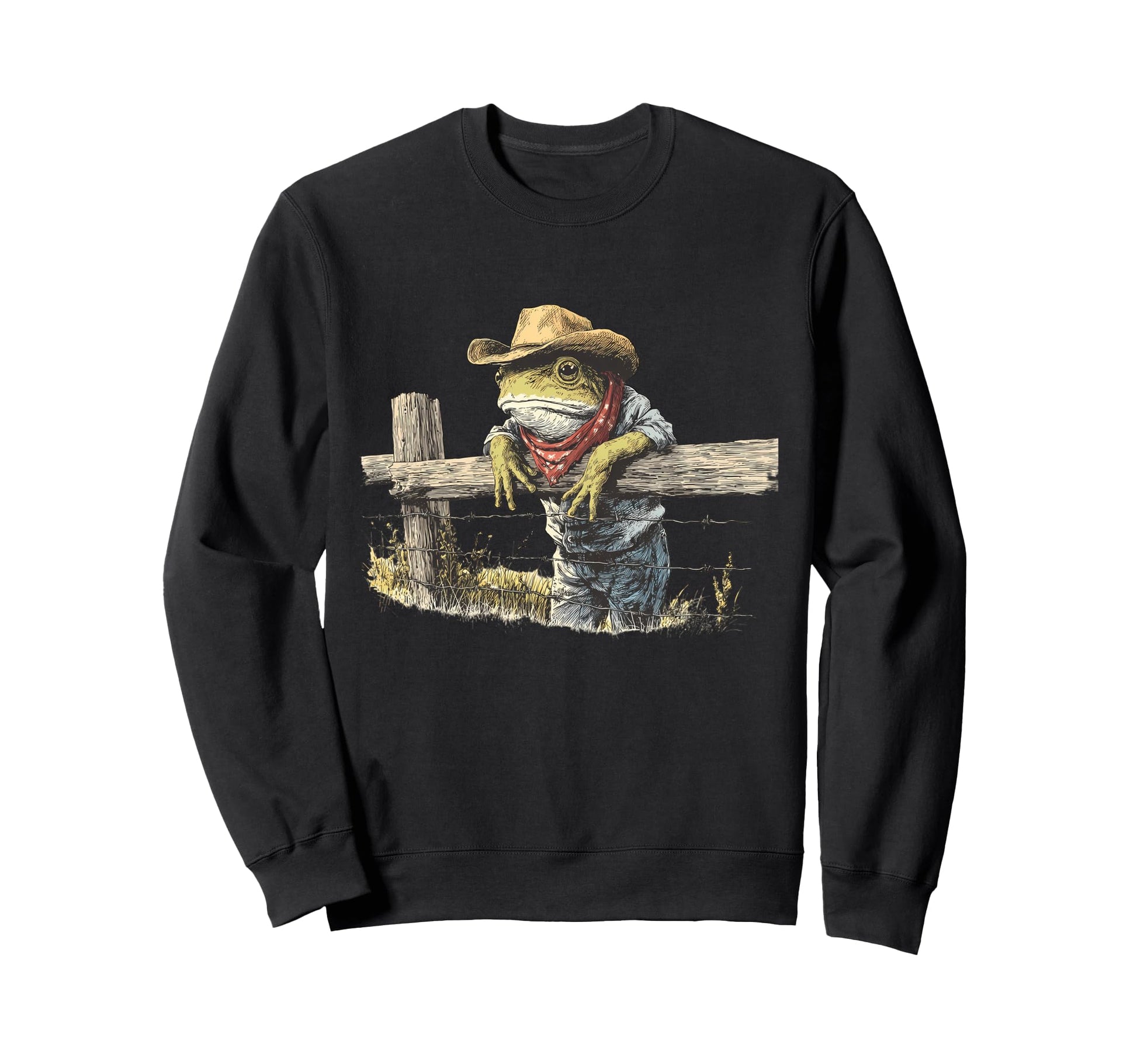 Frog Cowboy Toad Rodeo Cowgirl Sweatshirt - Streetwear Style Men Women - T-Shirt, Sweatshirt, Hoodie