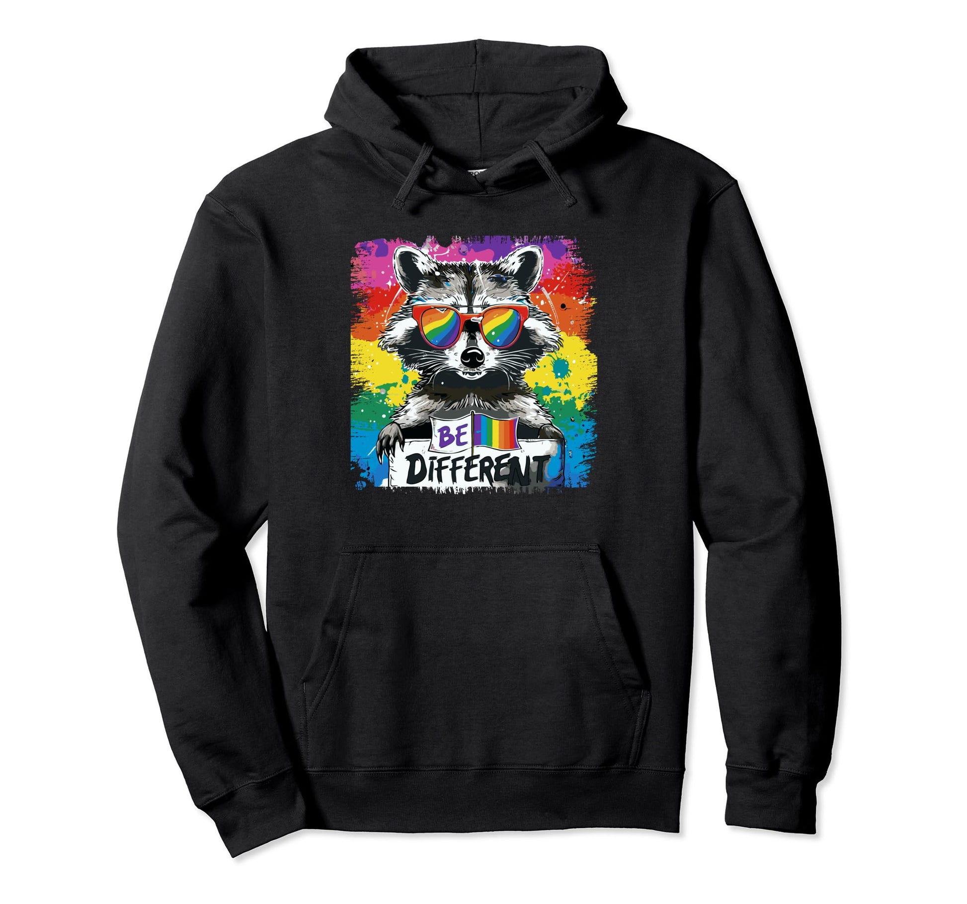 Funny Raccoon Love Sunglasses Summer Hoodie - Minimalist Print Men Women - T-Shirt, Sweatshirt, Hoodie