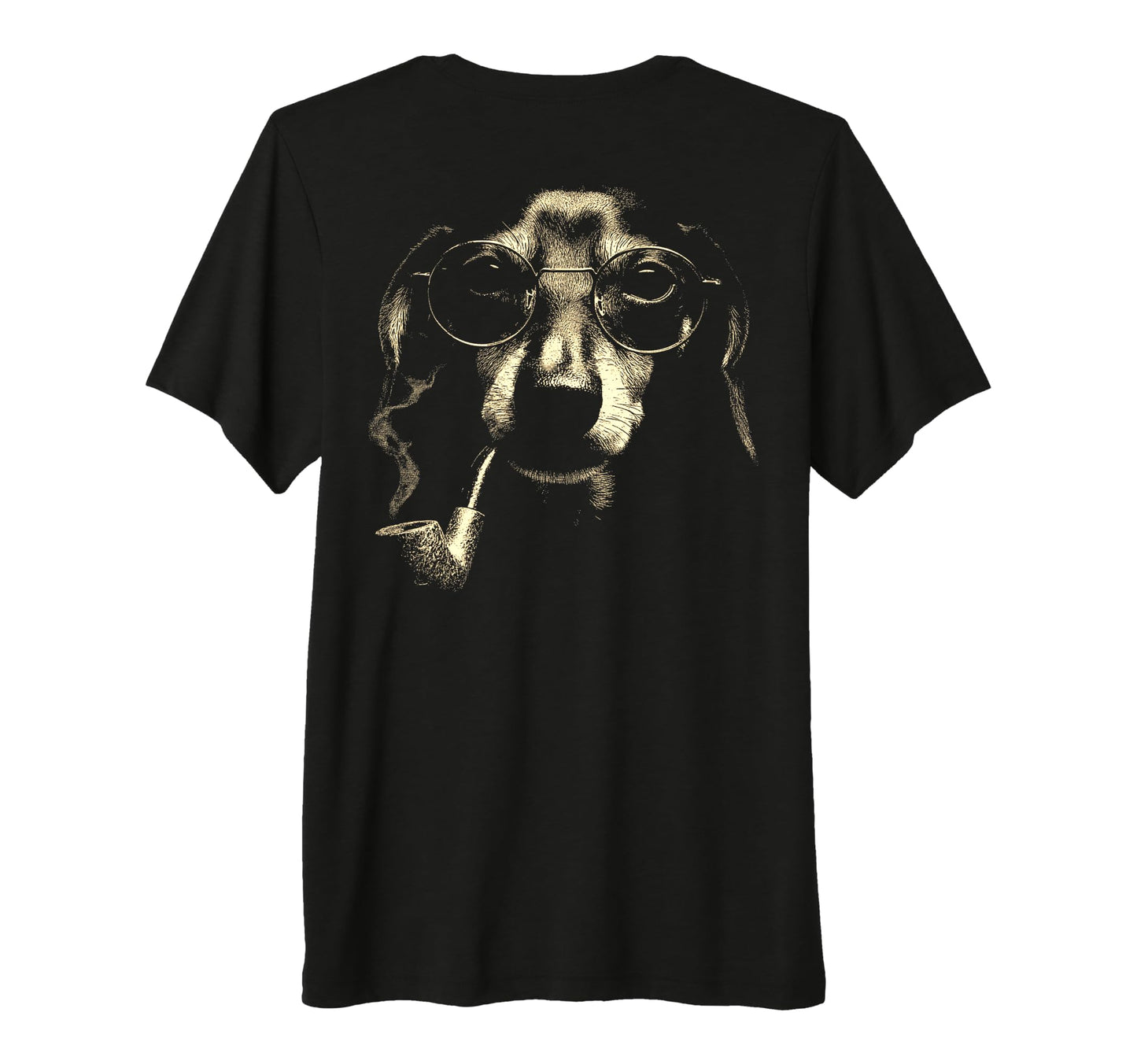 Dachshund Smoking Pipe Grunge Meme 90S T-Shirt - Minimalist Print Unisex - T-Shirt, Sweatshirt, Hoodie
