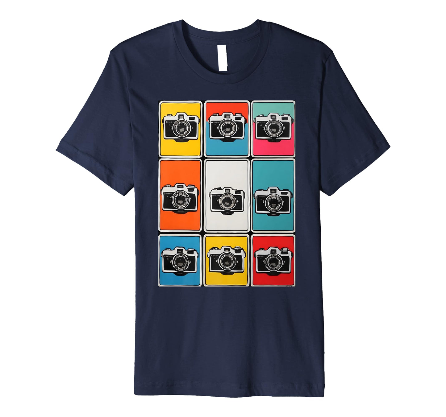 Camera Grid Colorful Pop Art T-Shirt - Custom Art Print for Adults - T-Shirt, Sweatshirt, Hoodie