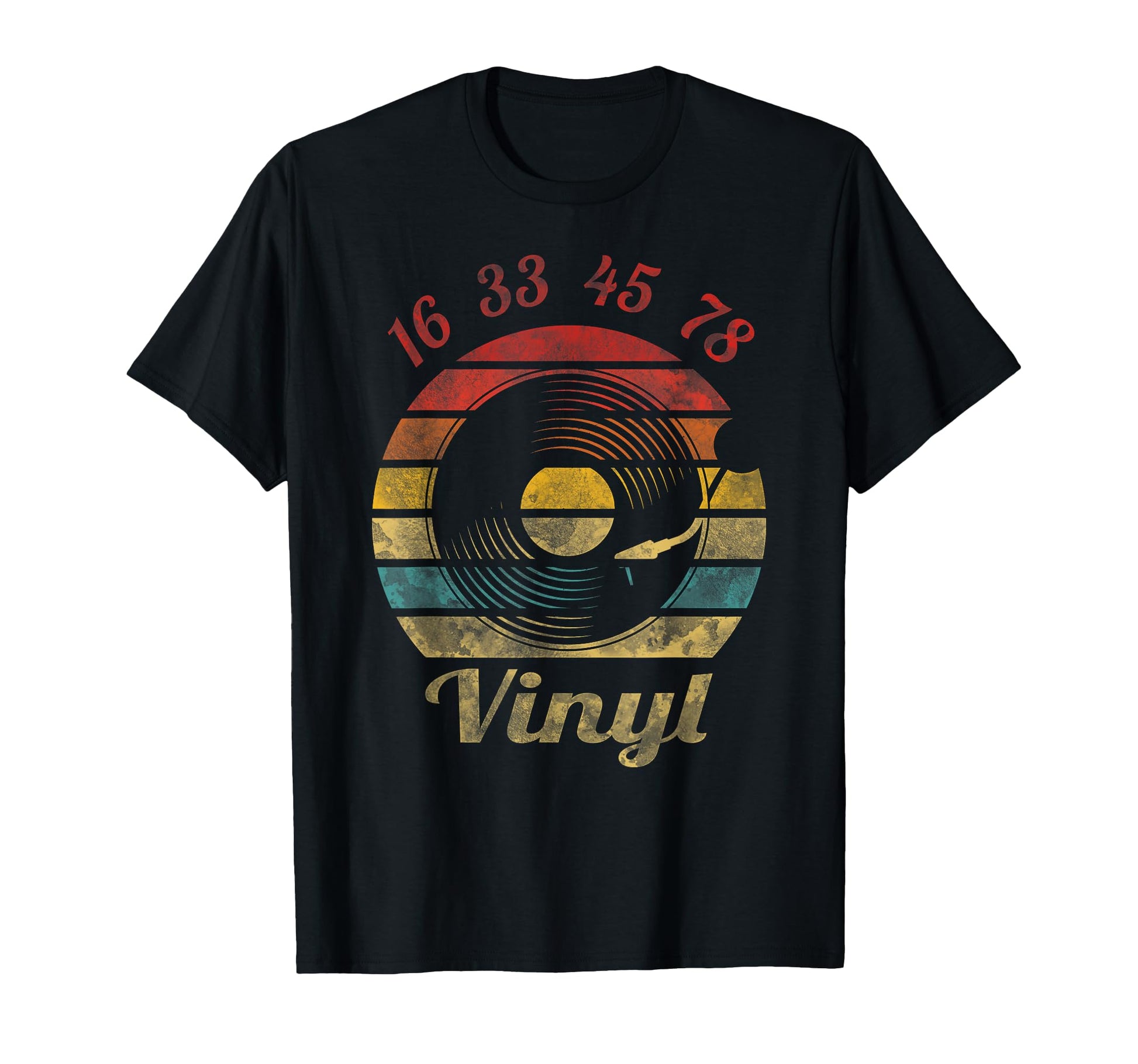 16 33 45 78 Rpm Vinyl Record Music T-Shirt - Custom Art Print Men Women - T-Shirt, Sweatshirt, Hoodie
