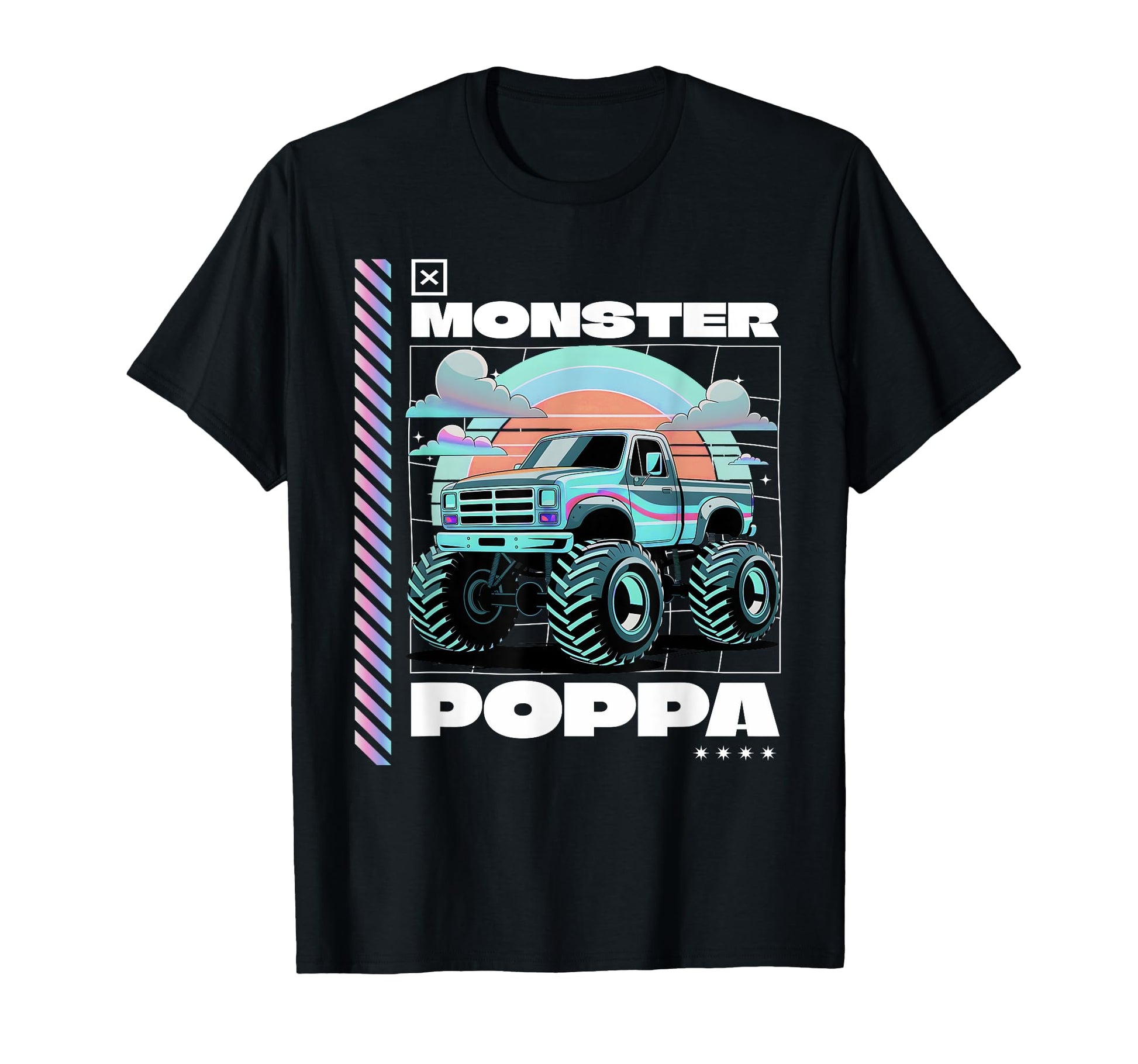 Monster Truck Poppa Aesthetic Monster T-Shirt - Fun Novelty Design Unisex - T-Shirt, Sweatshirt, Hoodie