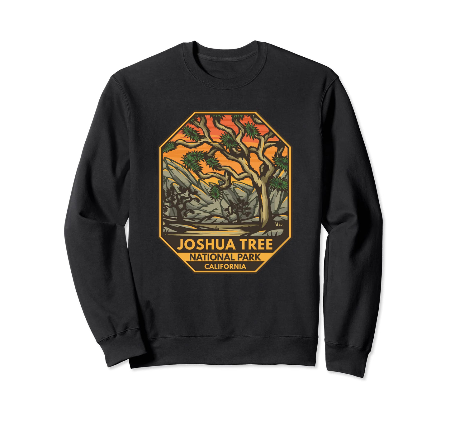 Joshua Tree National Park Sunset Sweatshirt - Minimalist Print Unisex - T-Shirt, Sweatshirt, Hoodie