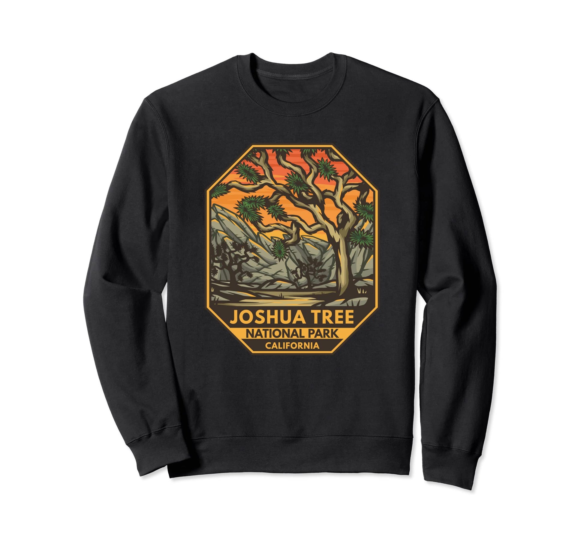 Joshua Tree National Park Sunset Sweatshirt - Minimalist Print Unisex - T-Shirt, Sweatshirt, Hoodie