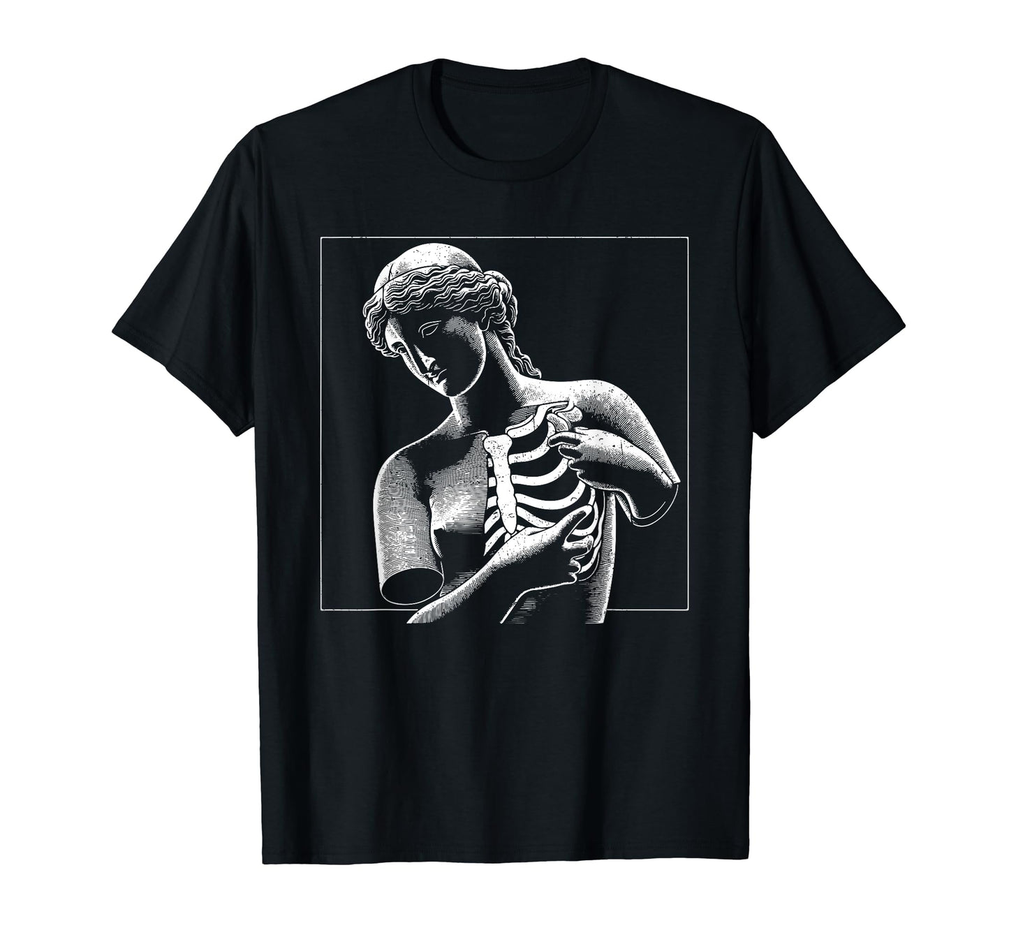 Venus Skeleton Aesthetic Vaporwave T-Shirt - Fun Novelty Design for Adults - T-Shirt, Sweatshirt, Hoodie